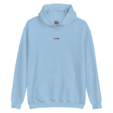 Embroidered Bisexual Hoodie: Pride Flag Horizontal Square Design