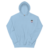 Asexual Flag Embroidered Circle Hoodie: Celebratory LGBTQ+ Pride Design