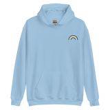 Embroidered Agender Rainbow Hoodie: Pride Flag LGBTQ+ Design