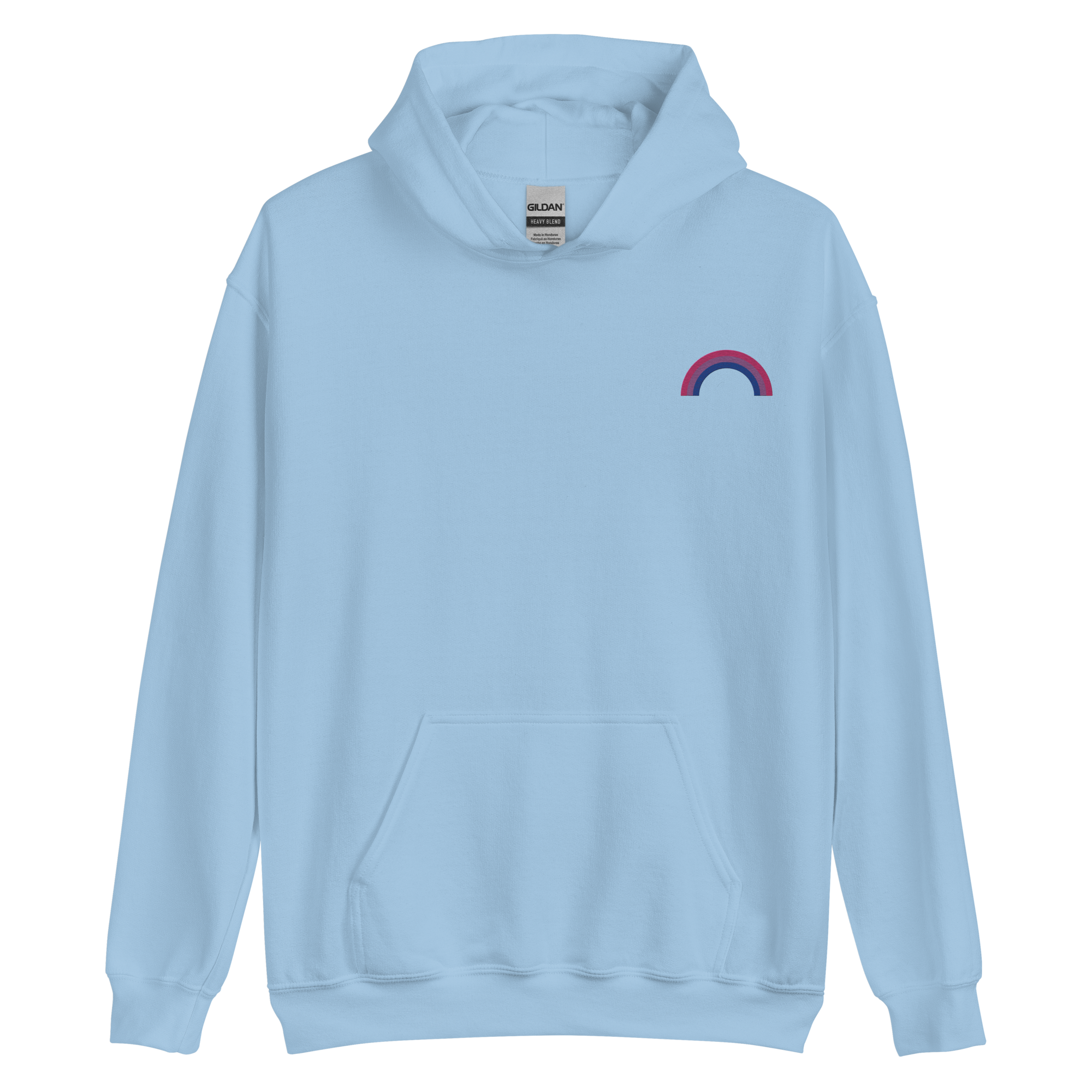 Embroidered Bisexual Rainbow Hoodie: Pride Flag LGBTQ+ Design