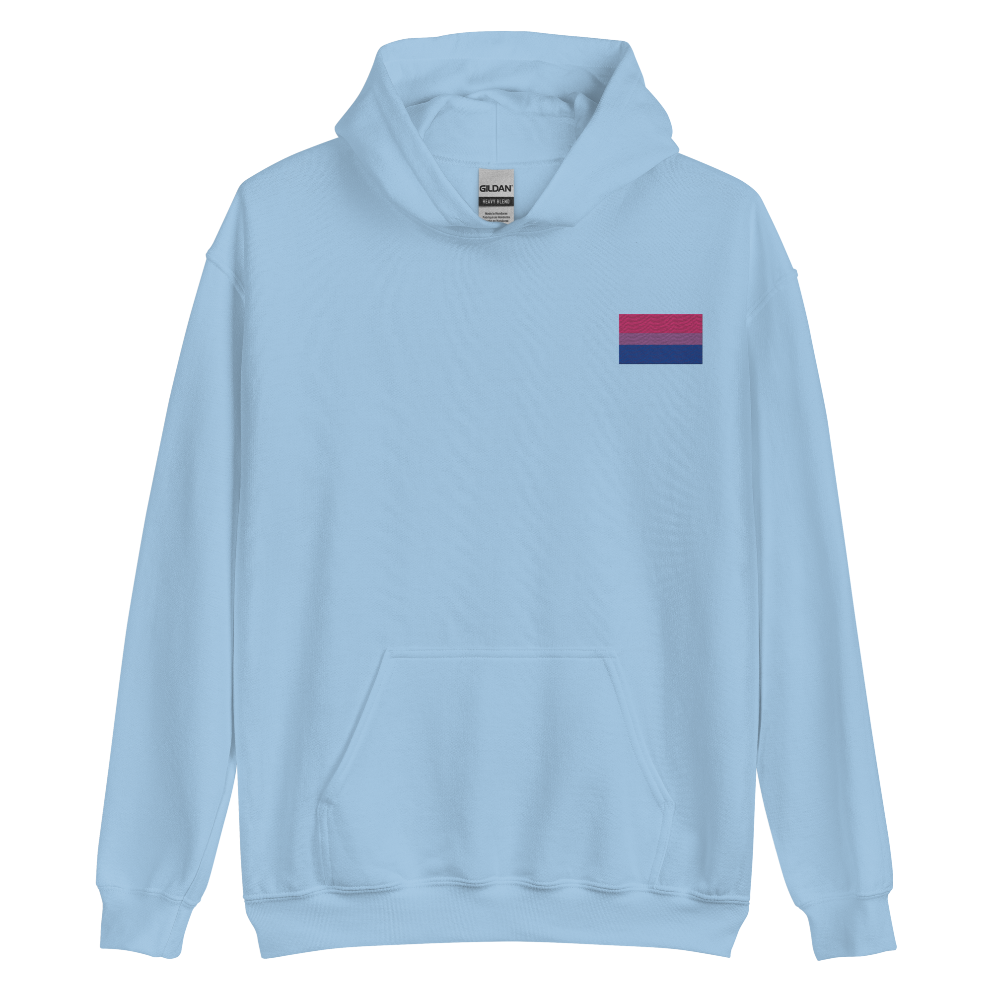 Bisexual Pride Flag Embroidered Hoodie