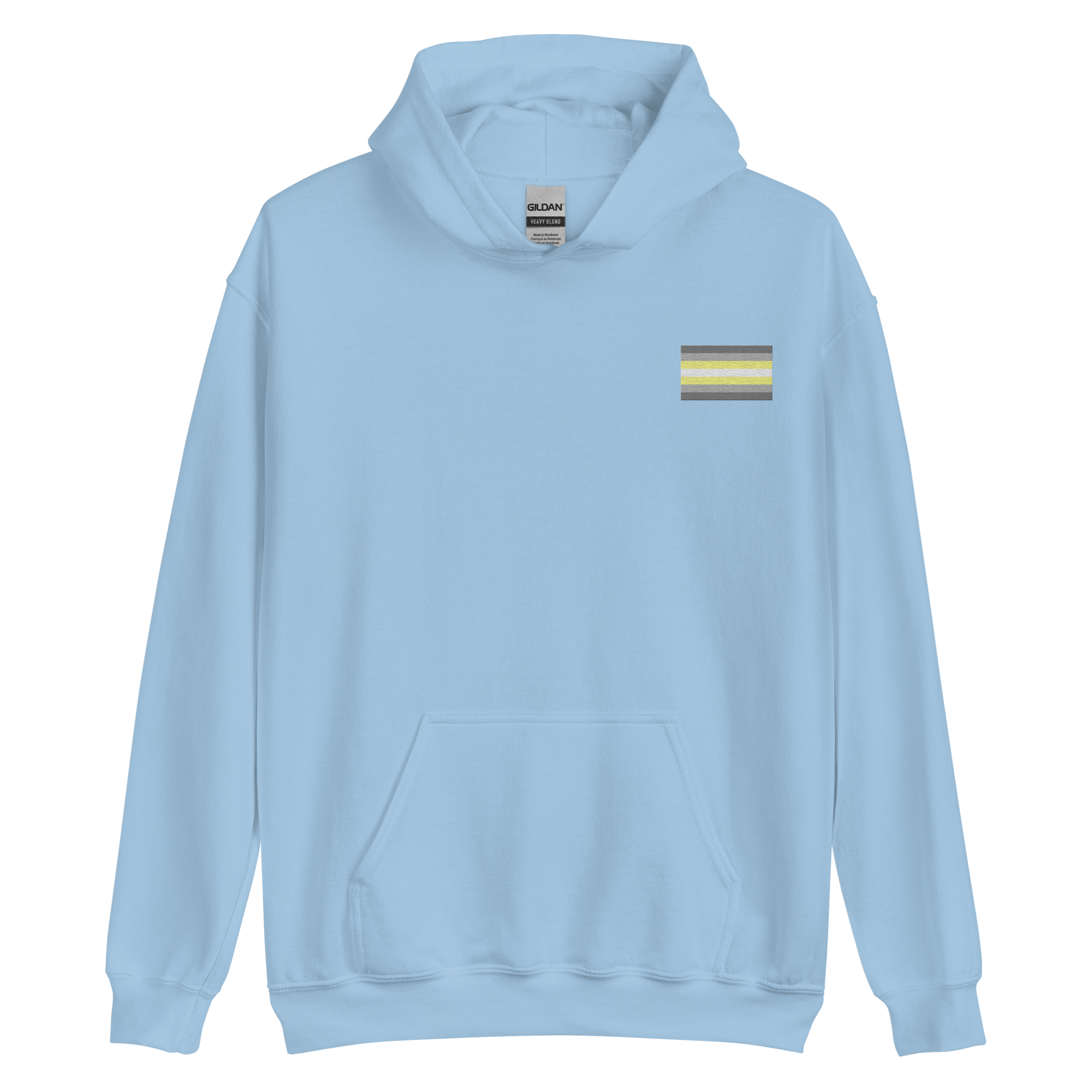 Demigender Pride Flag Embroidered Hoodie