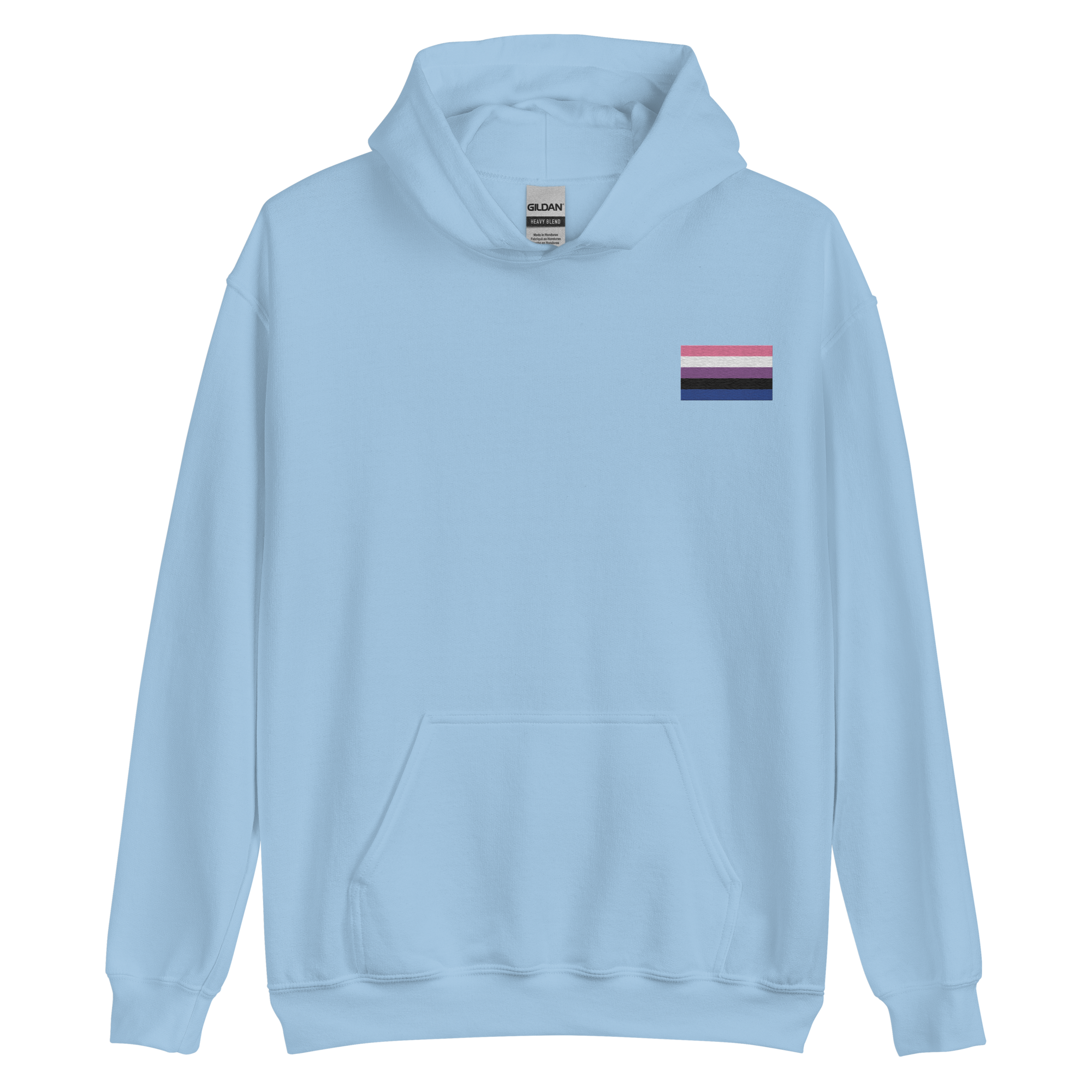 Genderfluid Pride Flag Embroidered Hoodie