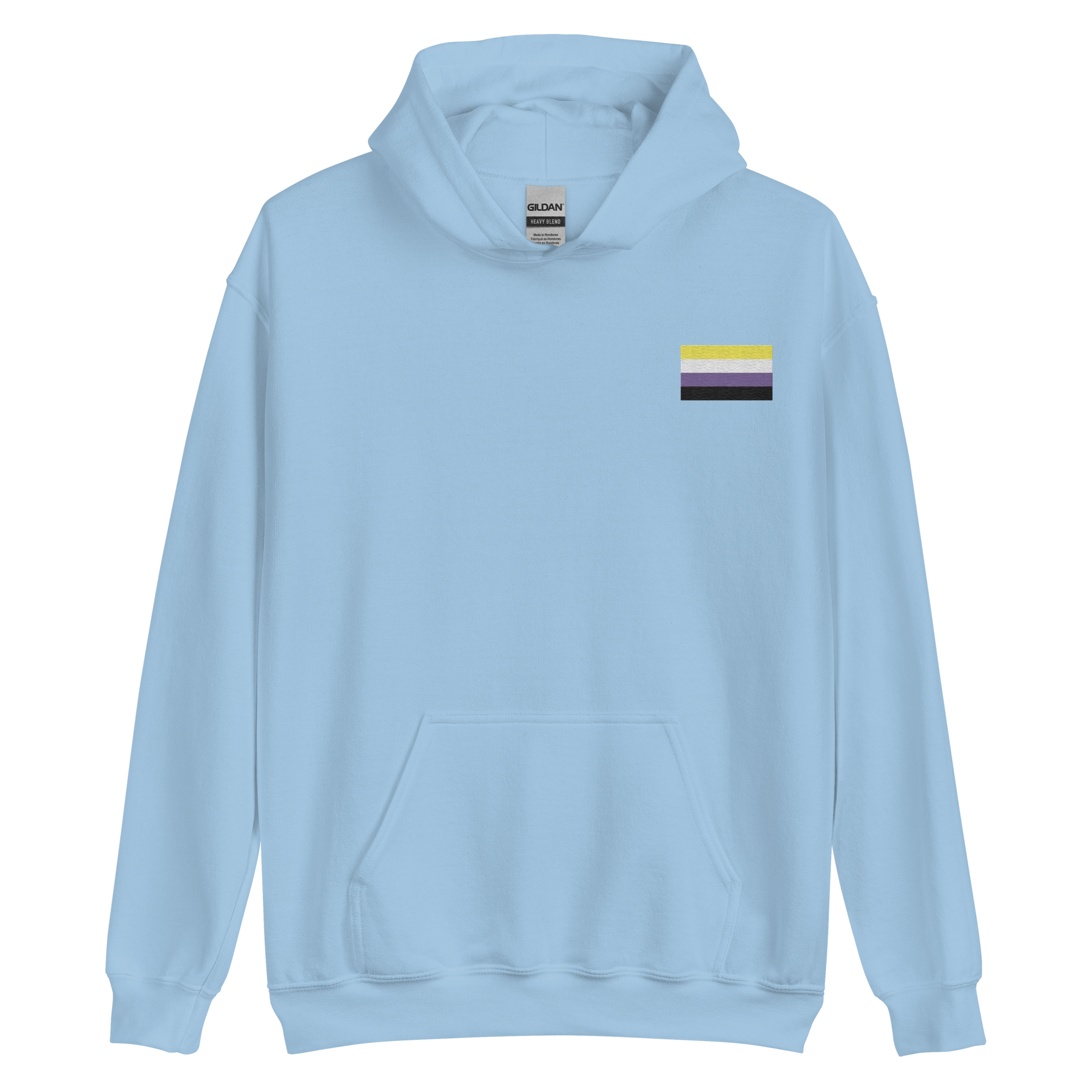 Nonbinary Pride Flag Embroidered Hoodie