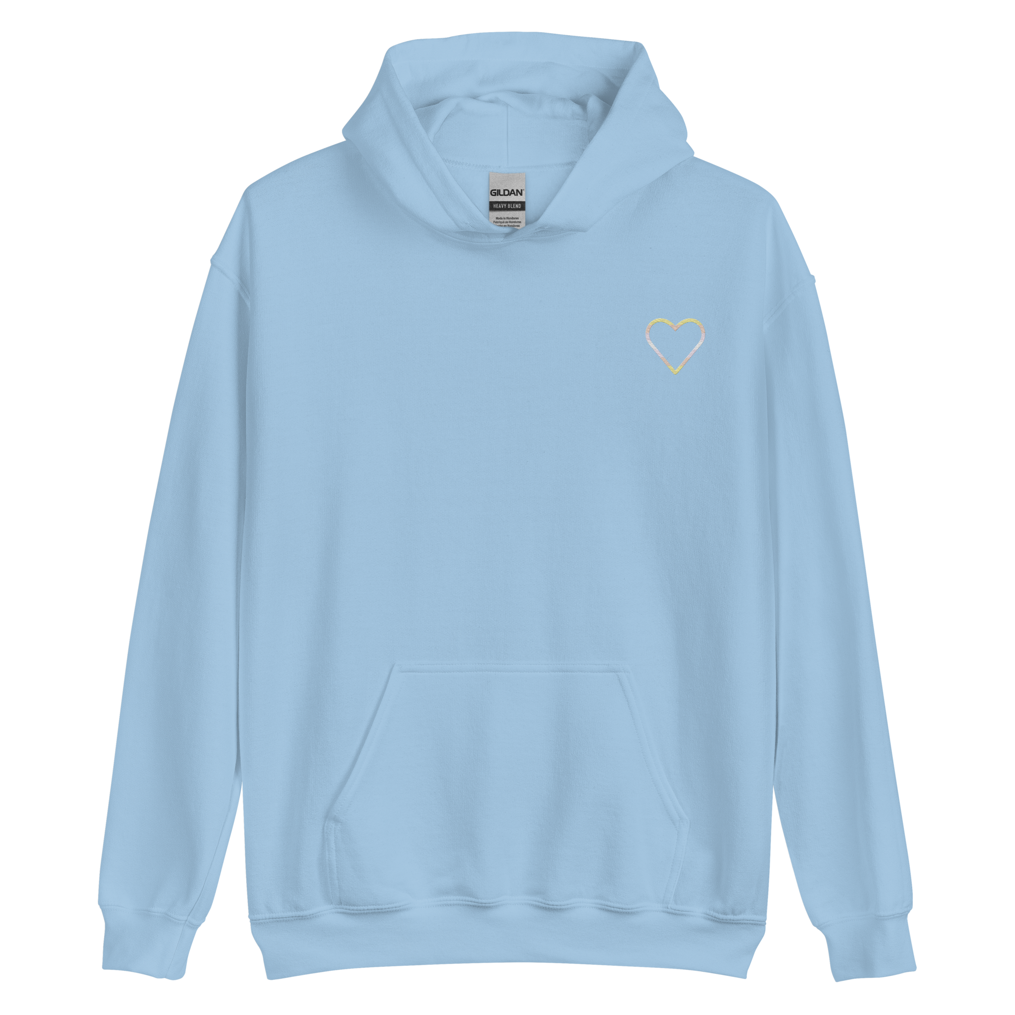 Pangender Heart Hoodie: Embroidered Pride Sweatshirt
