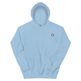 Embroidered Hoodie: Nonbinary Pride Ring Emblem Design