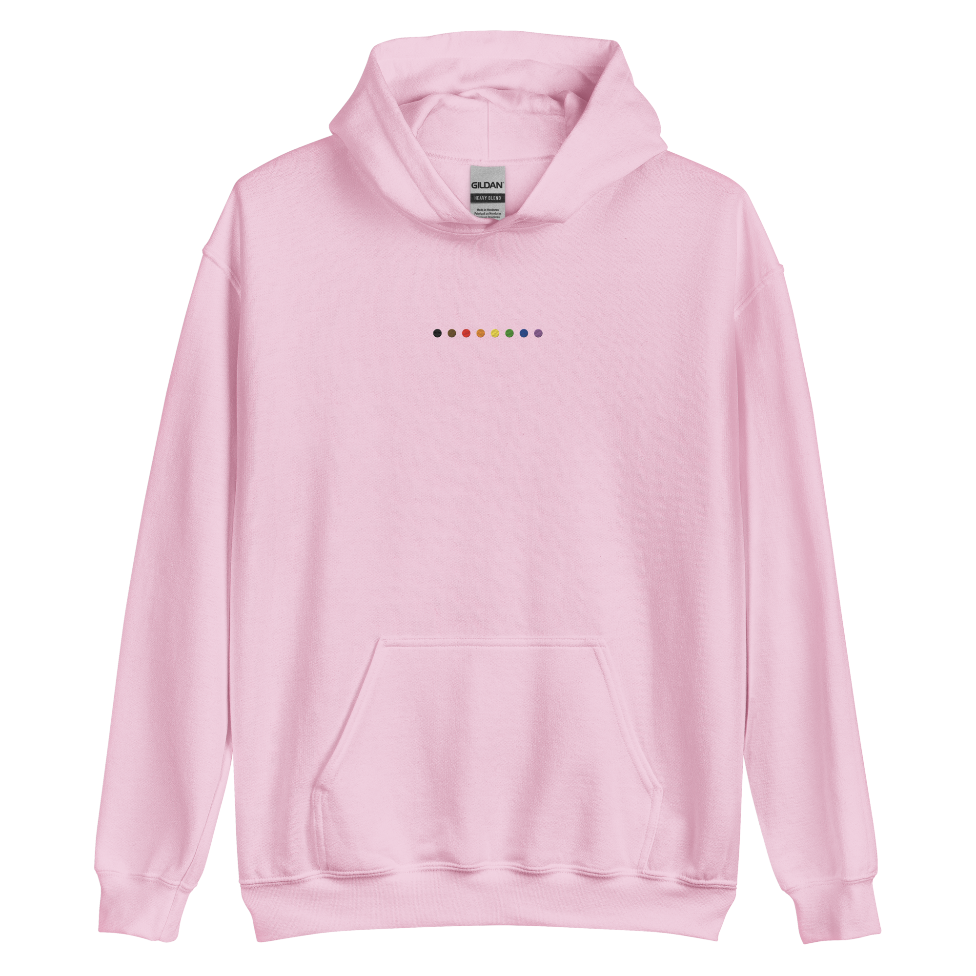 Embroidered Philly Pride Hoodie: Pride Flag Horizontal Circle Design