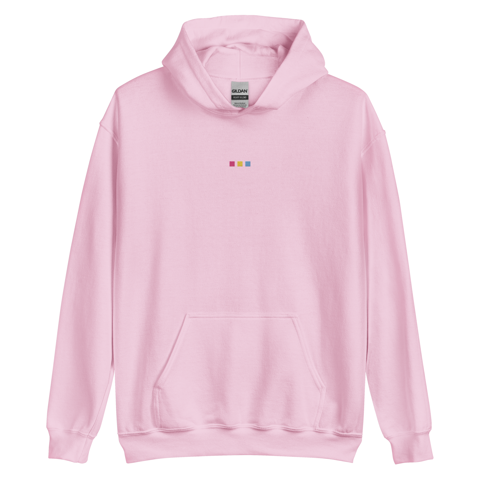 Embroidered Pansexual Hoodie: Pride Flag Horizontal Square Design