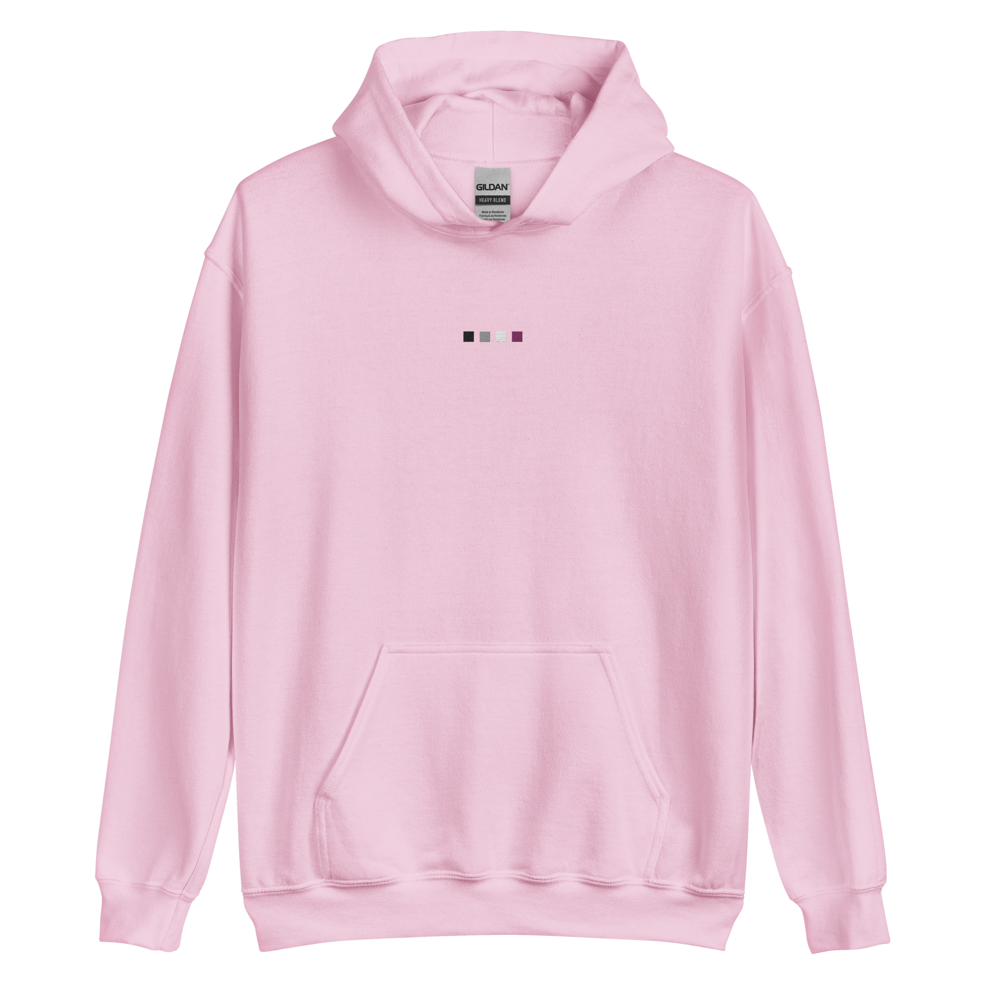 Embroidered Asexual Hoodie: Pride Flag Horizontal Square Design
