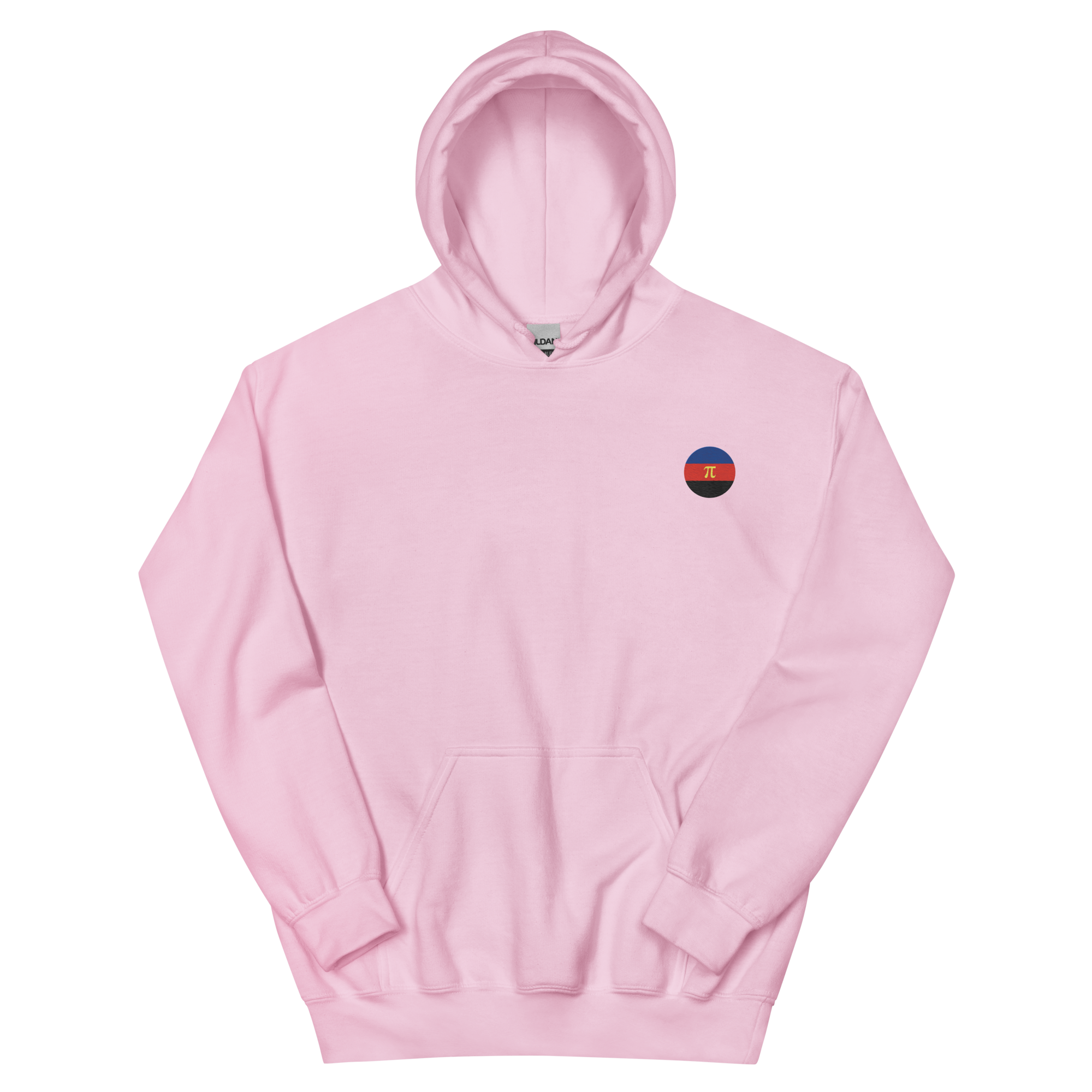Polyamory Flag Embroidered Circle Hoodie: Celebratory LGBTQ+ Pride Design