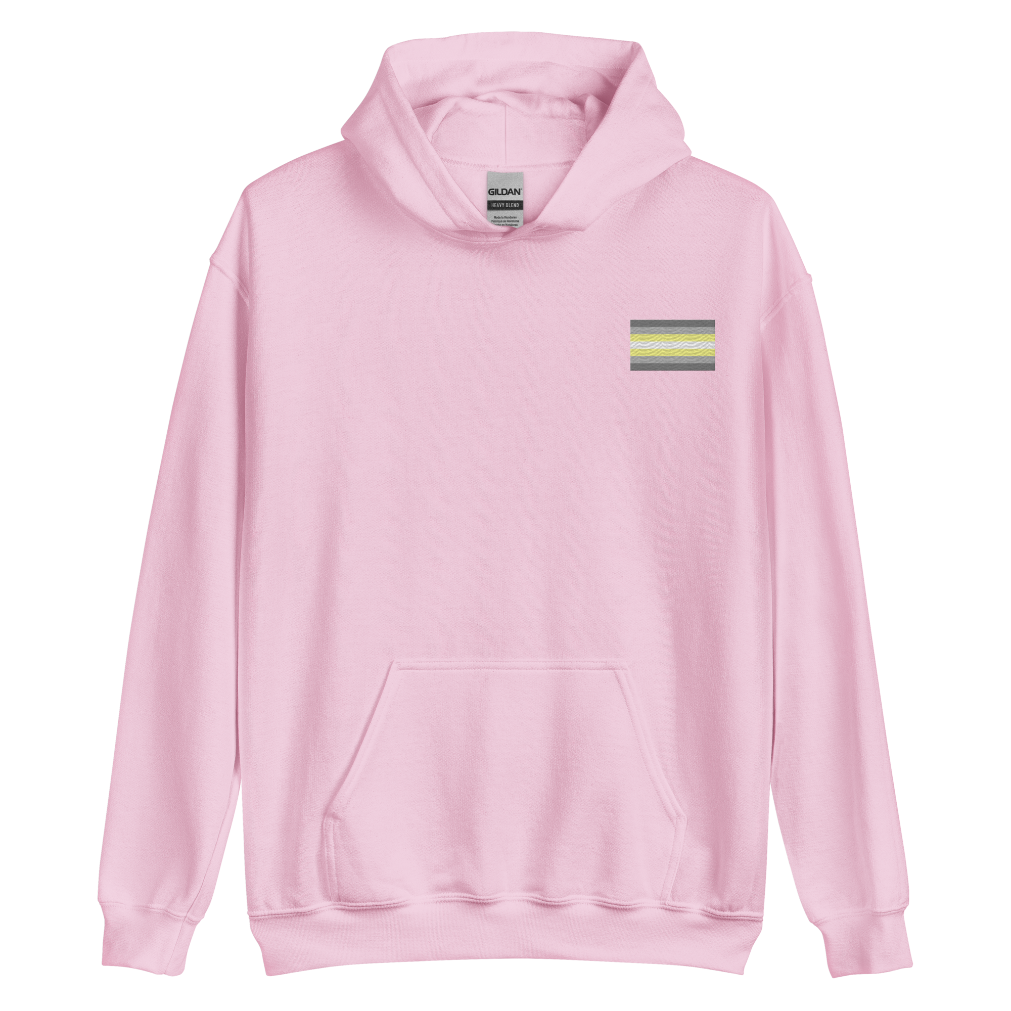 Demigender Pride Flag Embroidered Hoodie