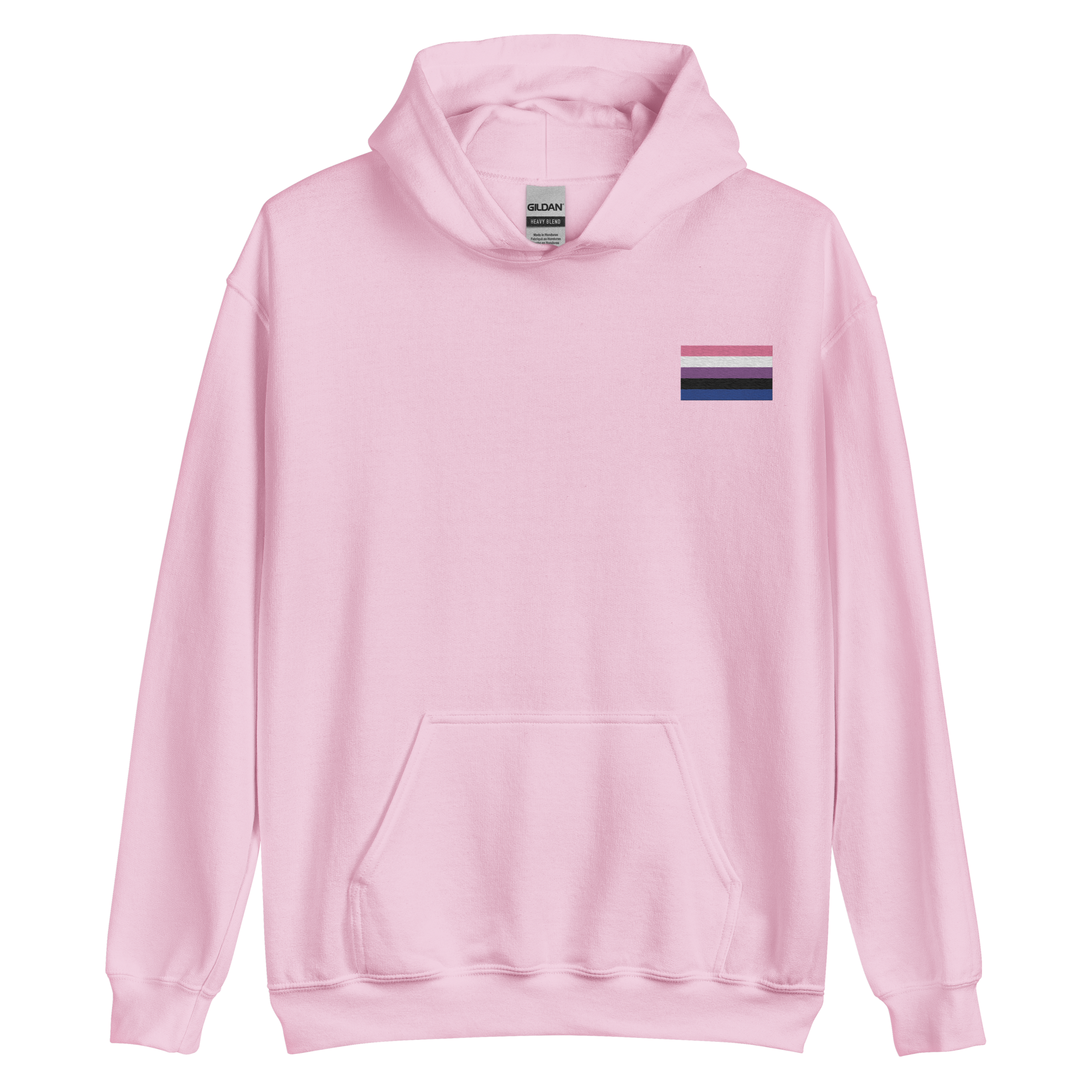 Genderfluid Pride Flag Embroidered Hoodie