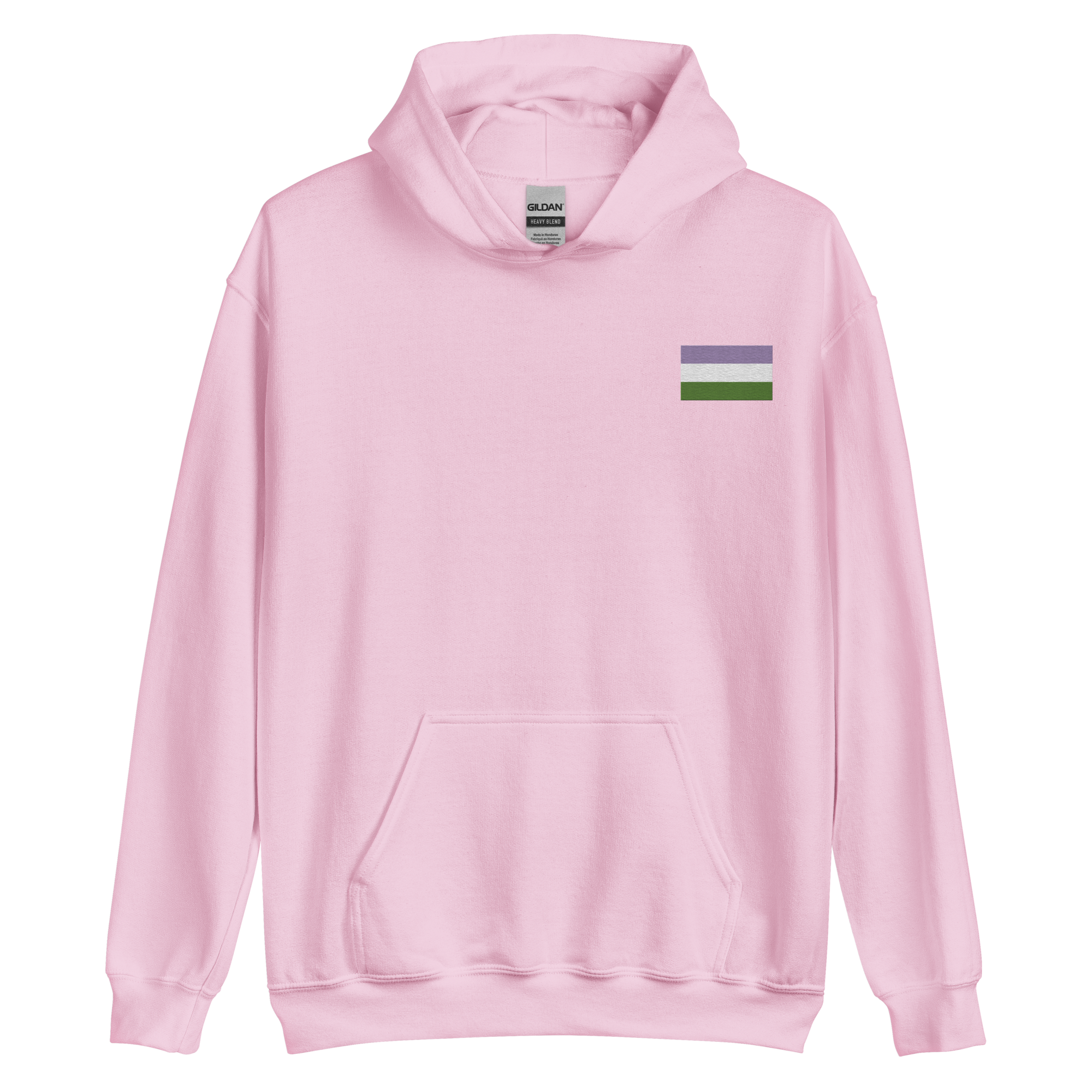Genderqueer Pride Flag Embroidered Hoodie