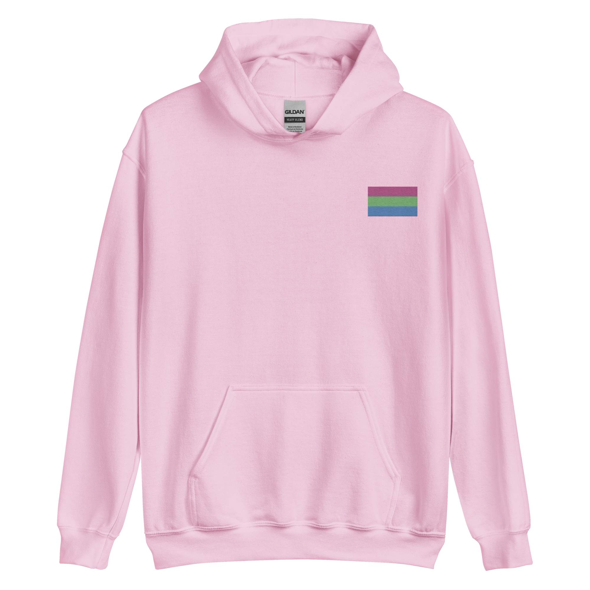 Polysexual Pride Flag Embroidered Hoodie