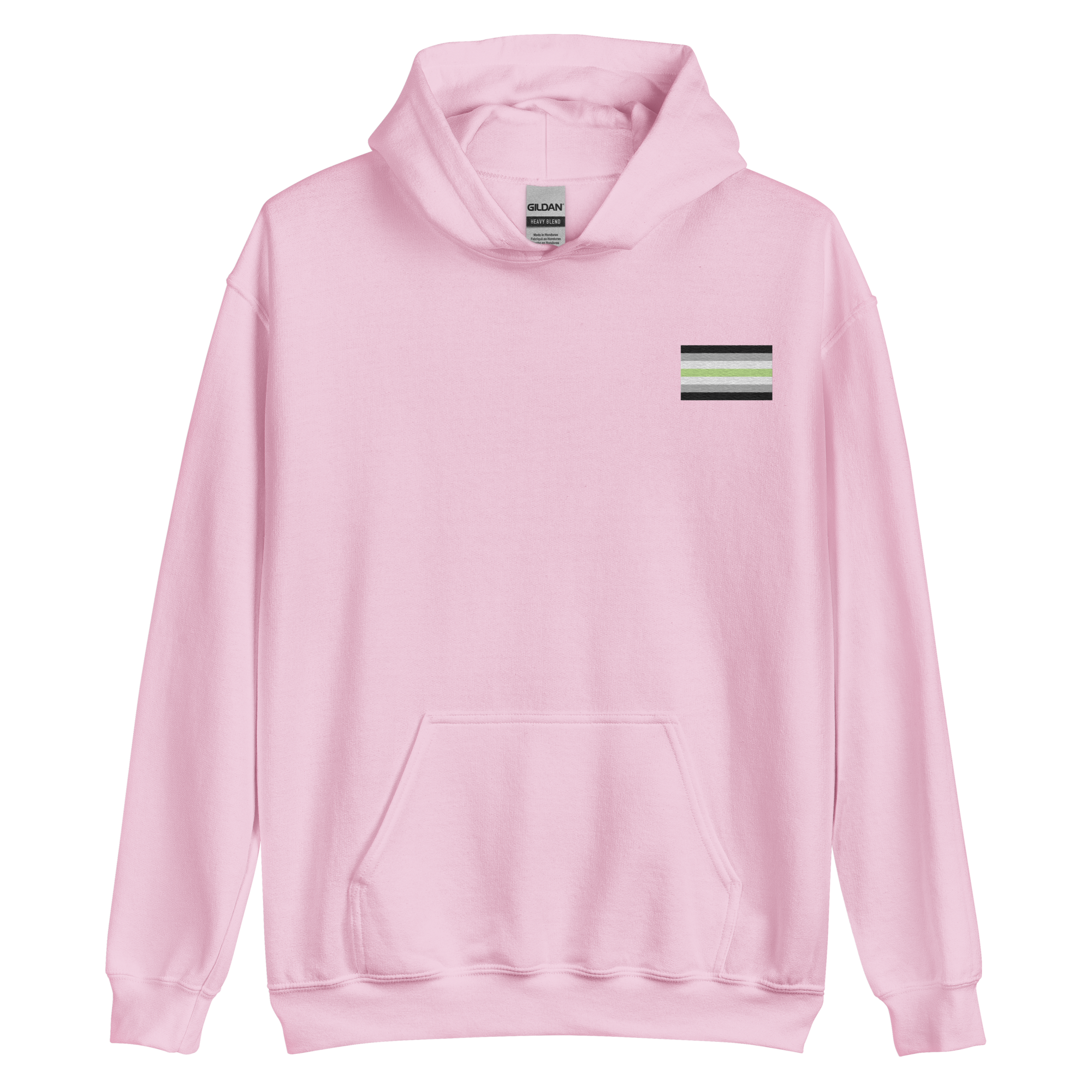 Agender Pride Flag Embroidered Hoodie