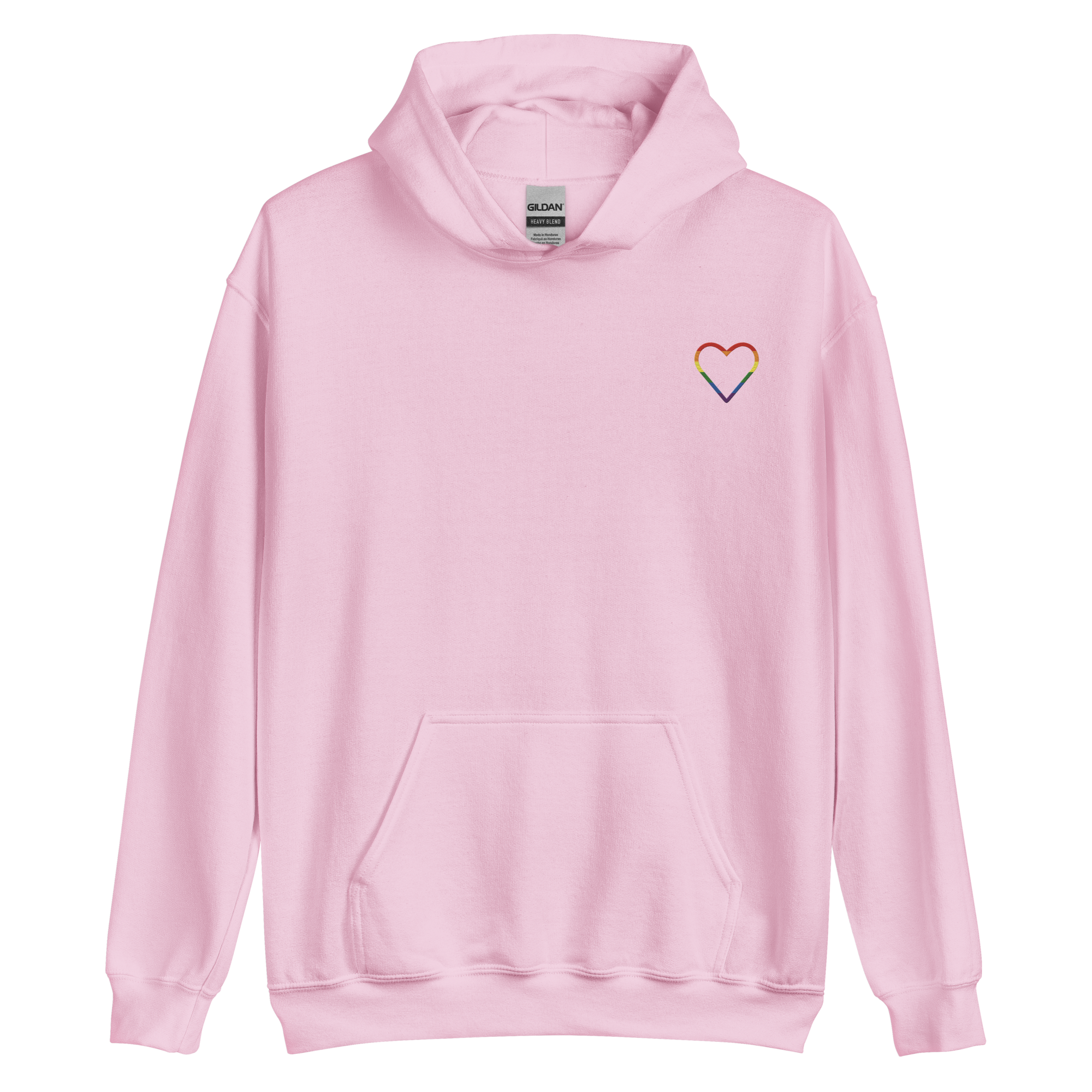 Pride Heart Hoodie: Embroidered Pride Sweatshirt