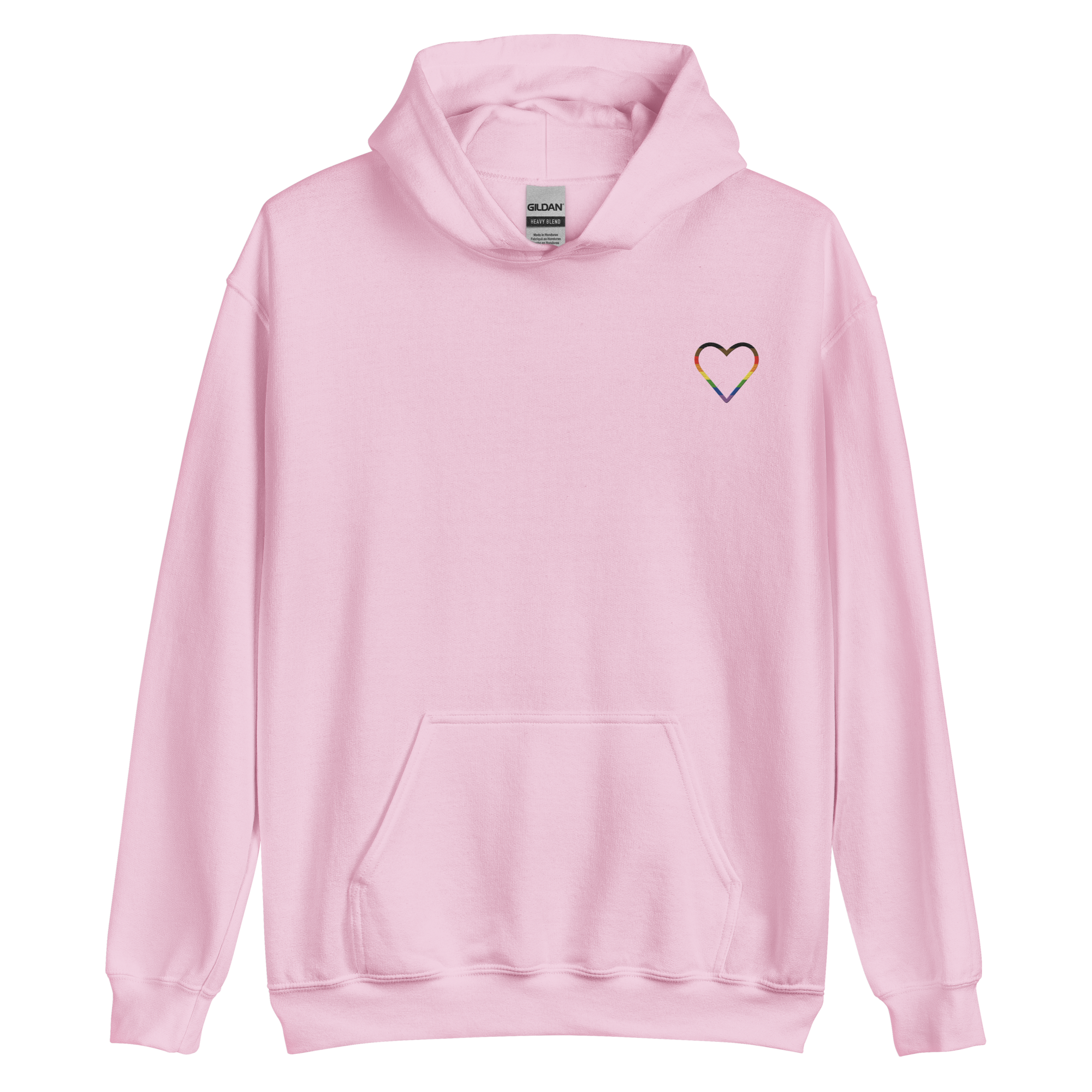 Philly Pride Heart Hoodie: Embroidered Pride Sweatshirt