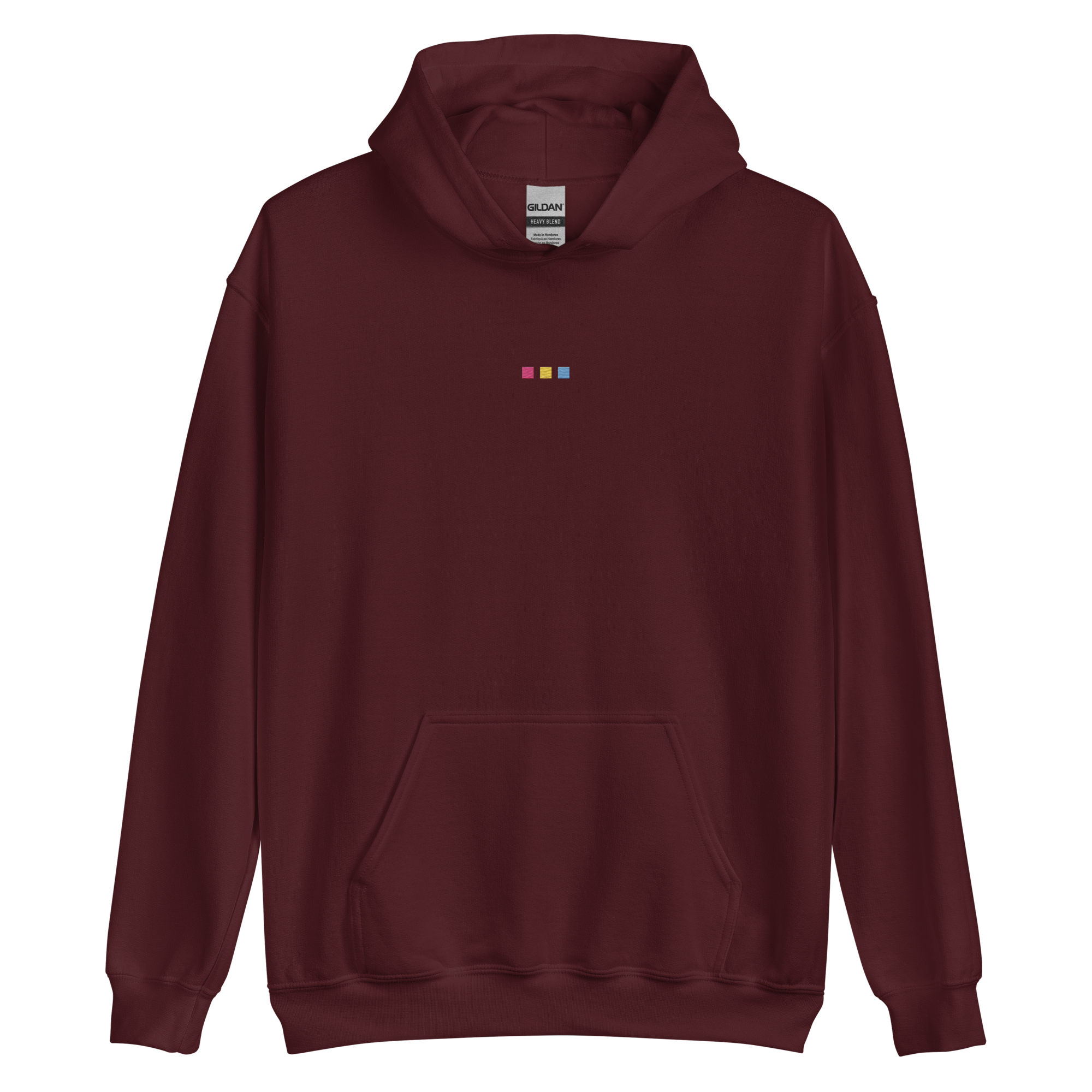 Embroidered Pansexual Hoodie: Pride Flag Horizontal Square Design