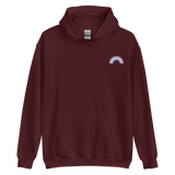 Embroidered Bigender Rainbow Hoodie: Pride Flag LGBTQ+ Design