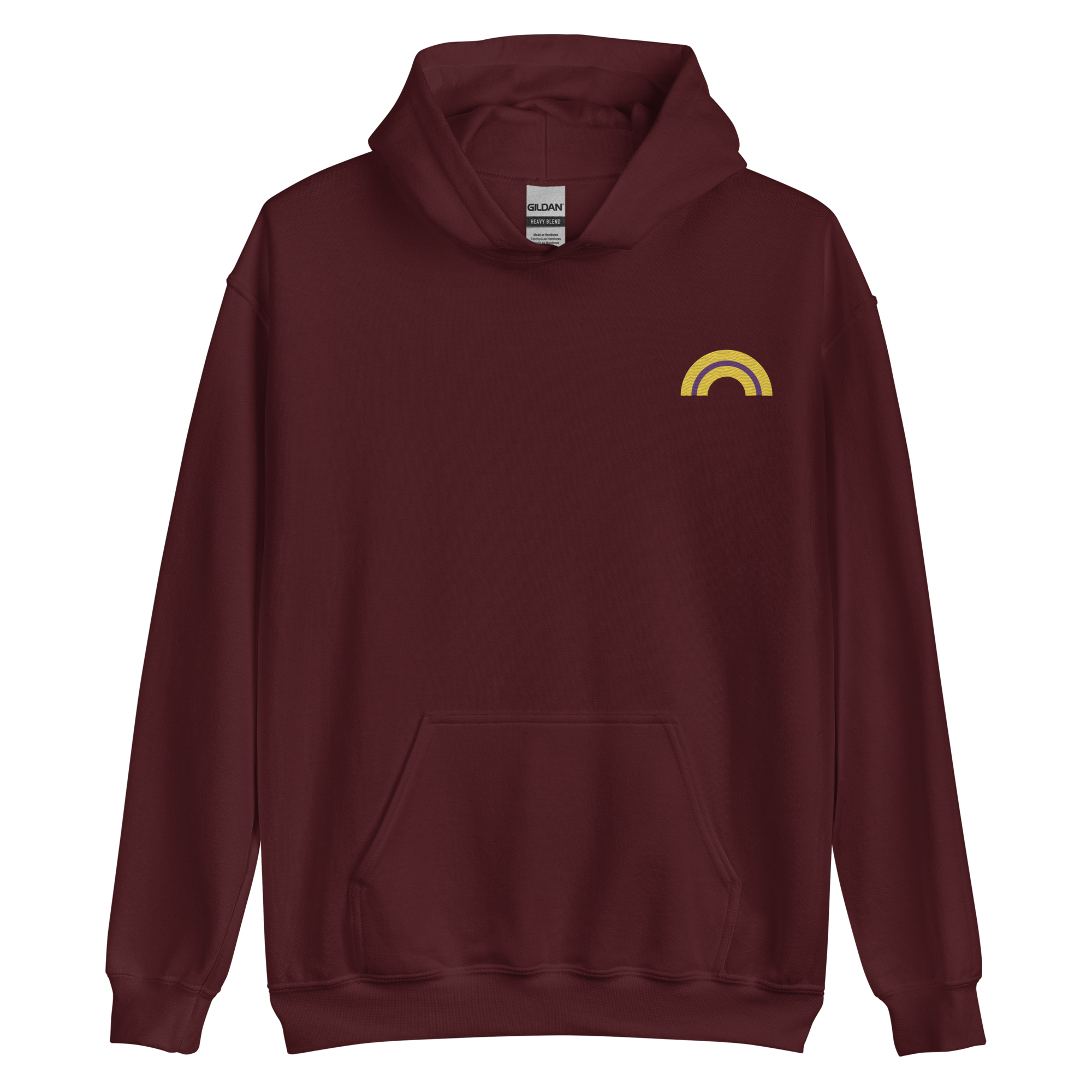 Embroidered Intersex Rainbow Hoodie: Pride Flag LGBTQ+ Design