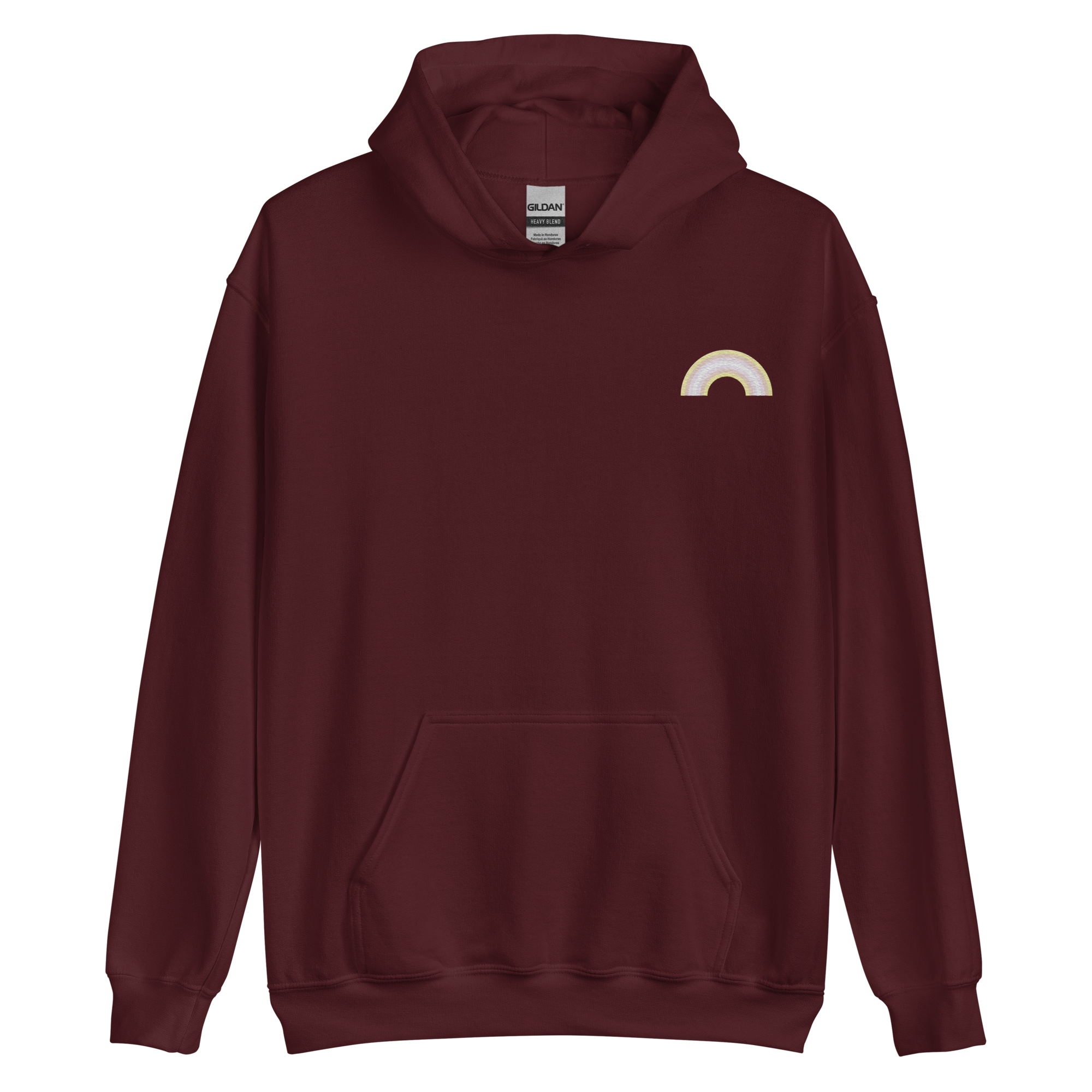 Embroidered Pangender Rainbow Hoodie: Pride Flag LGBTQ+ Design