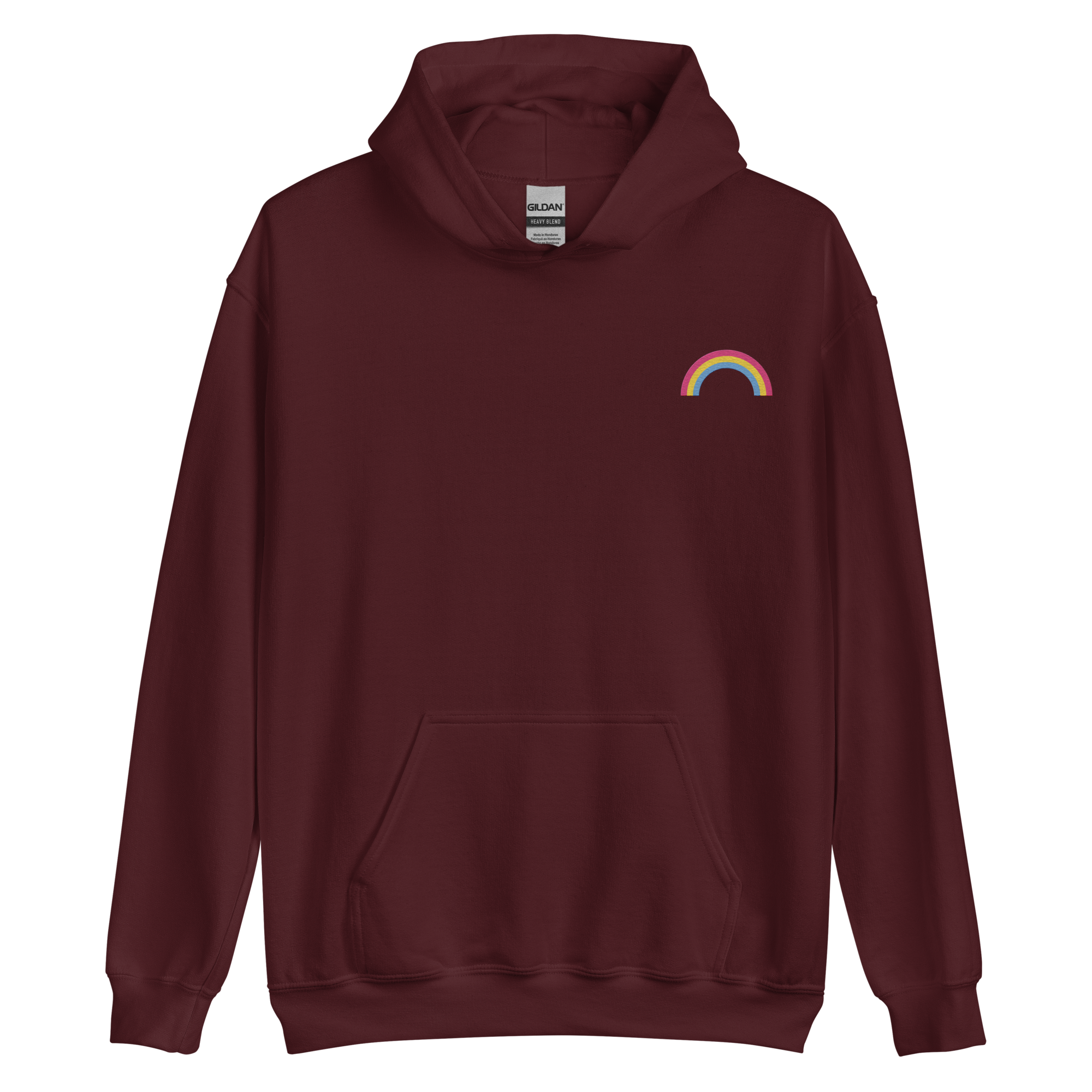 Embroidered Pansexual Rainbow Hoodie: Pride Flag LGBTQ+ Design