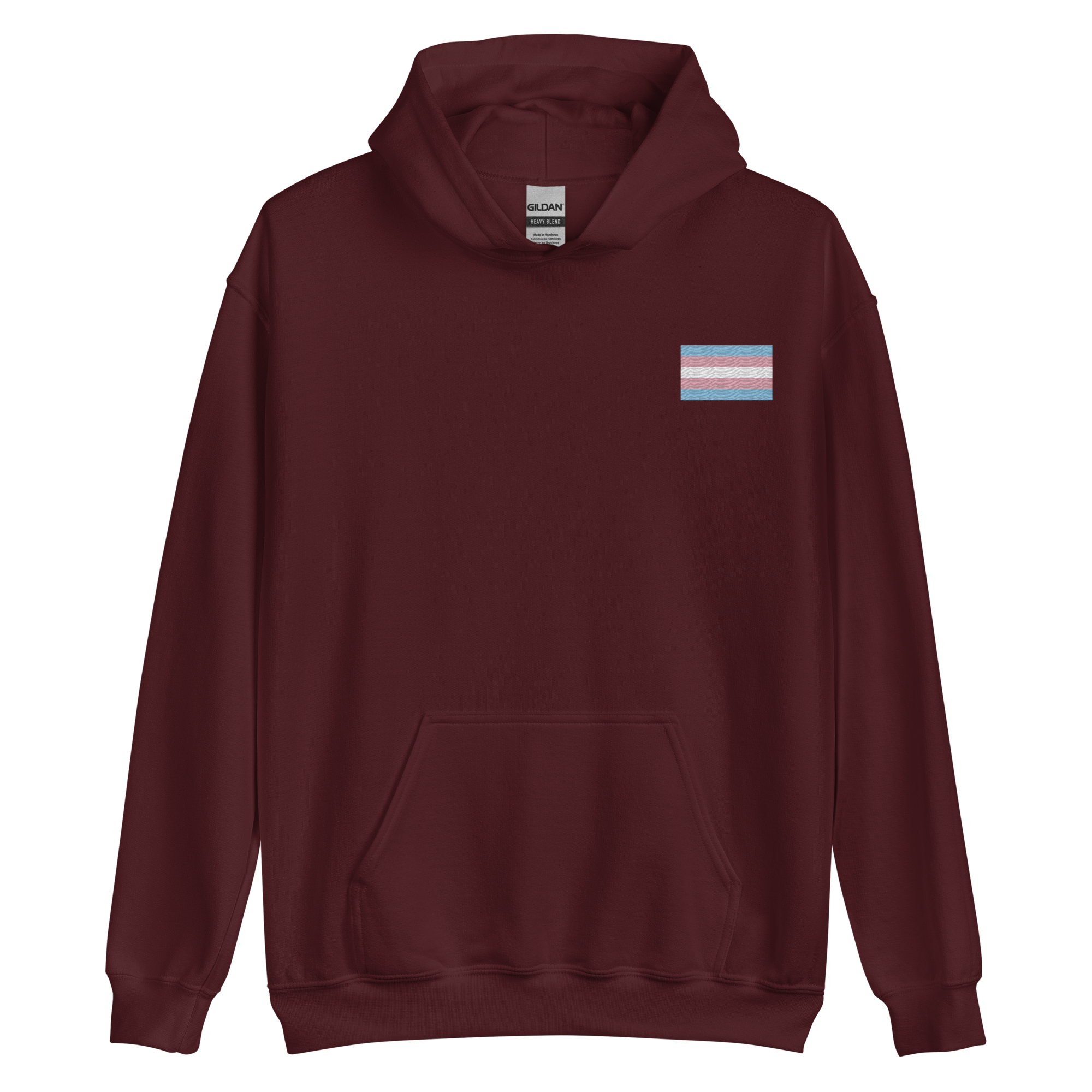 Transgender Pride Flag Embroidered Hoodie
