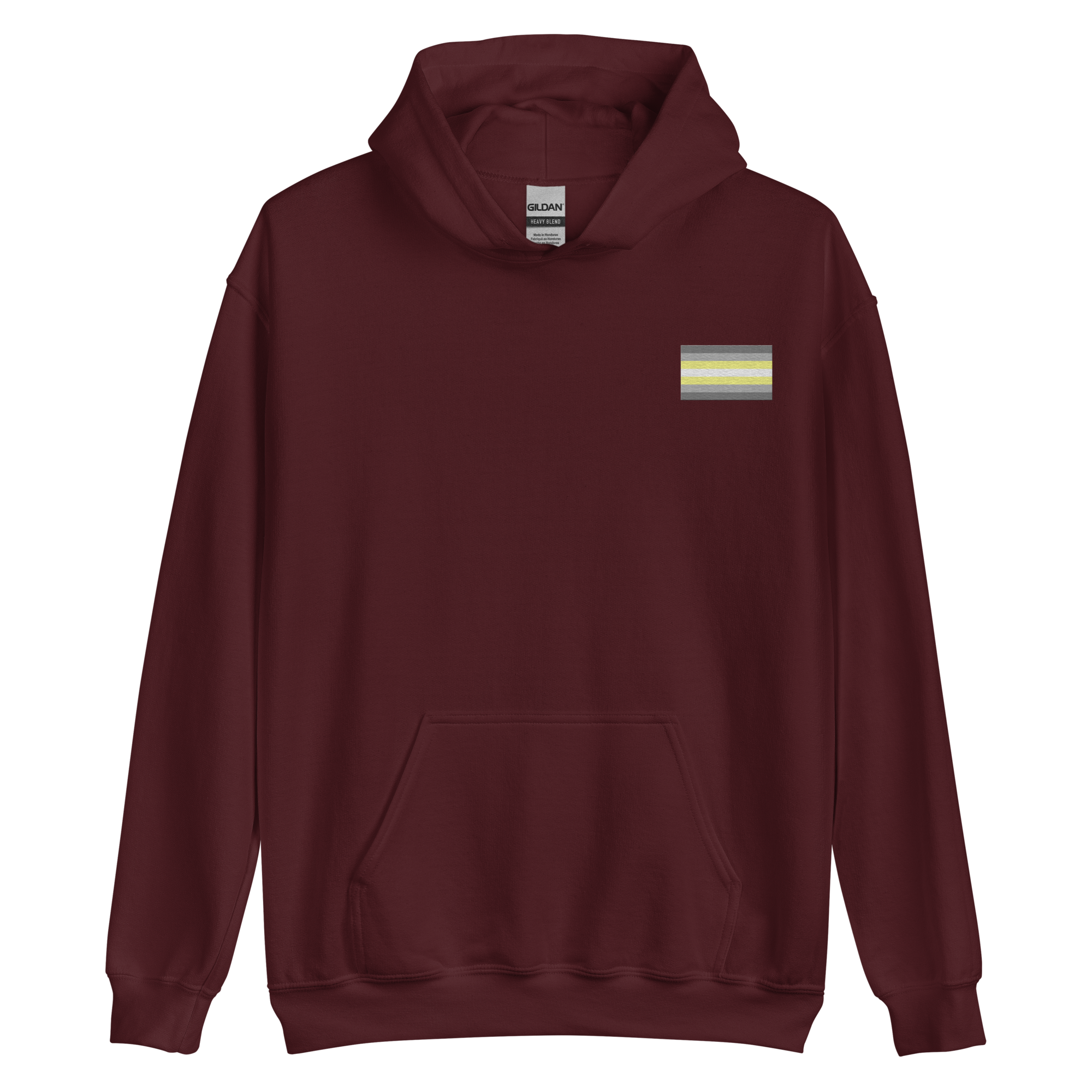 Demigender Pride Flag Embroidered Hoodie