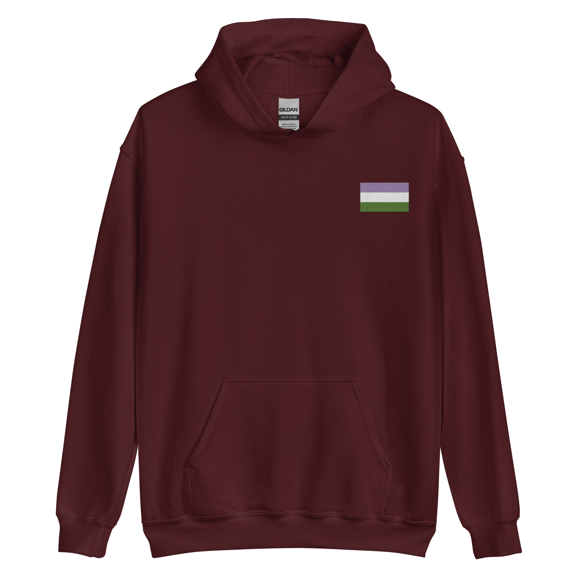 Genderqueer Pride Flag Embroidered Hoodie