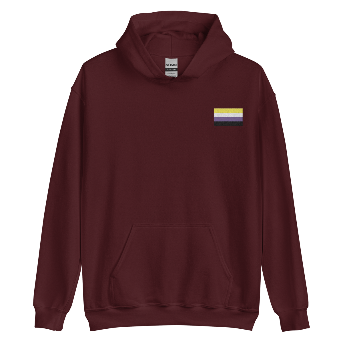 Nonbinary Pride Flag Embroidered Hoodie