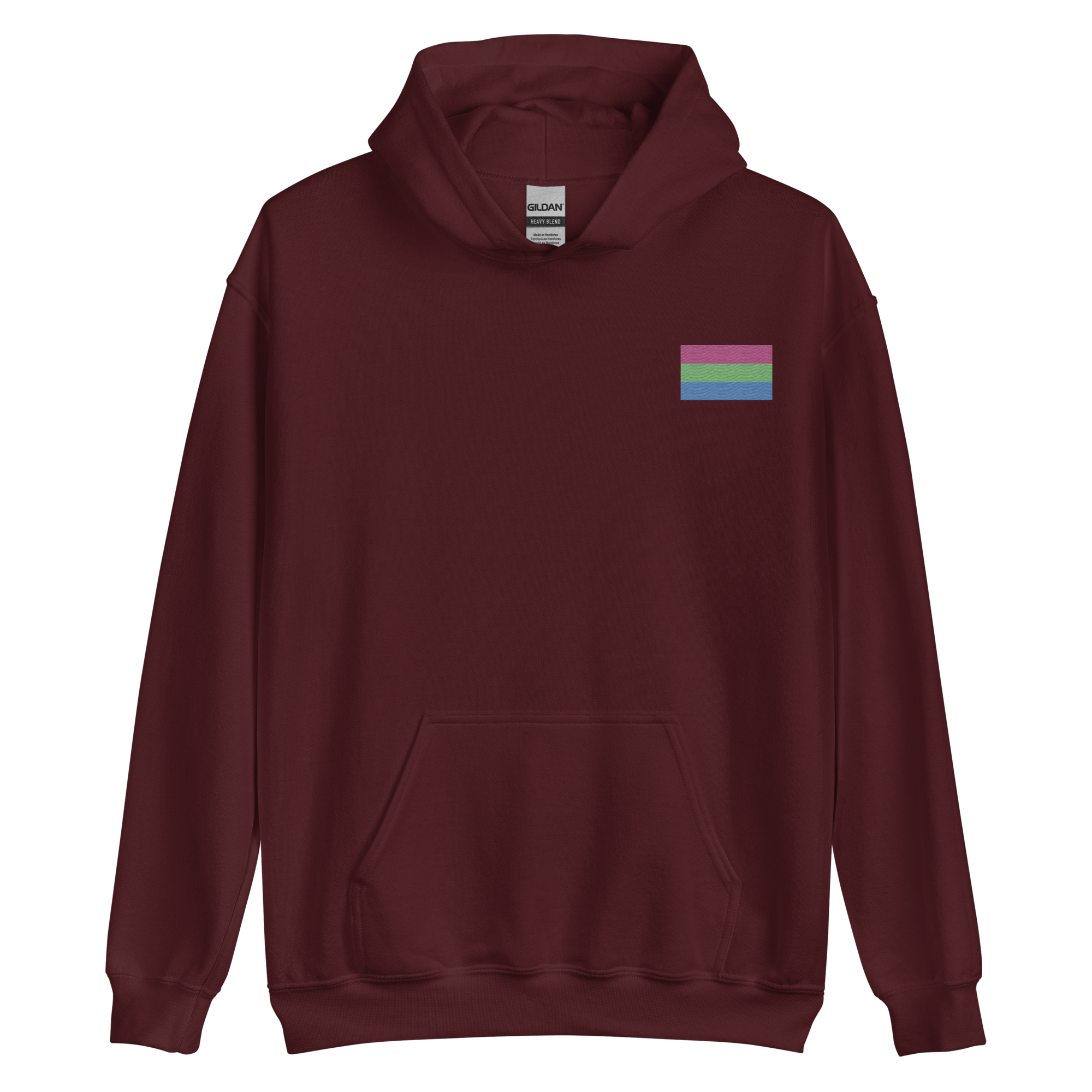 Polysexual Pride Flag Embroidered Hoodie