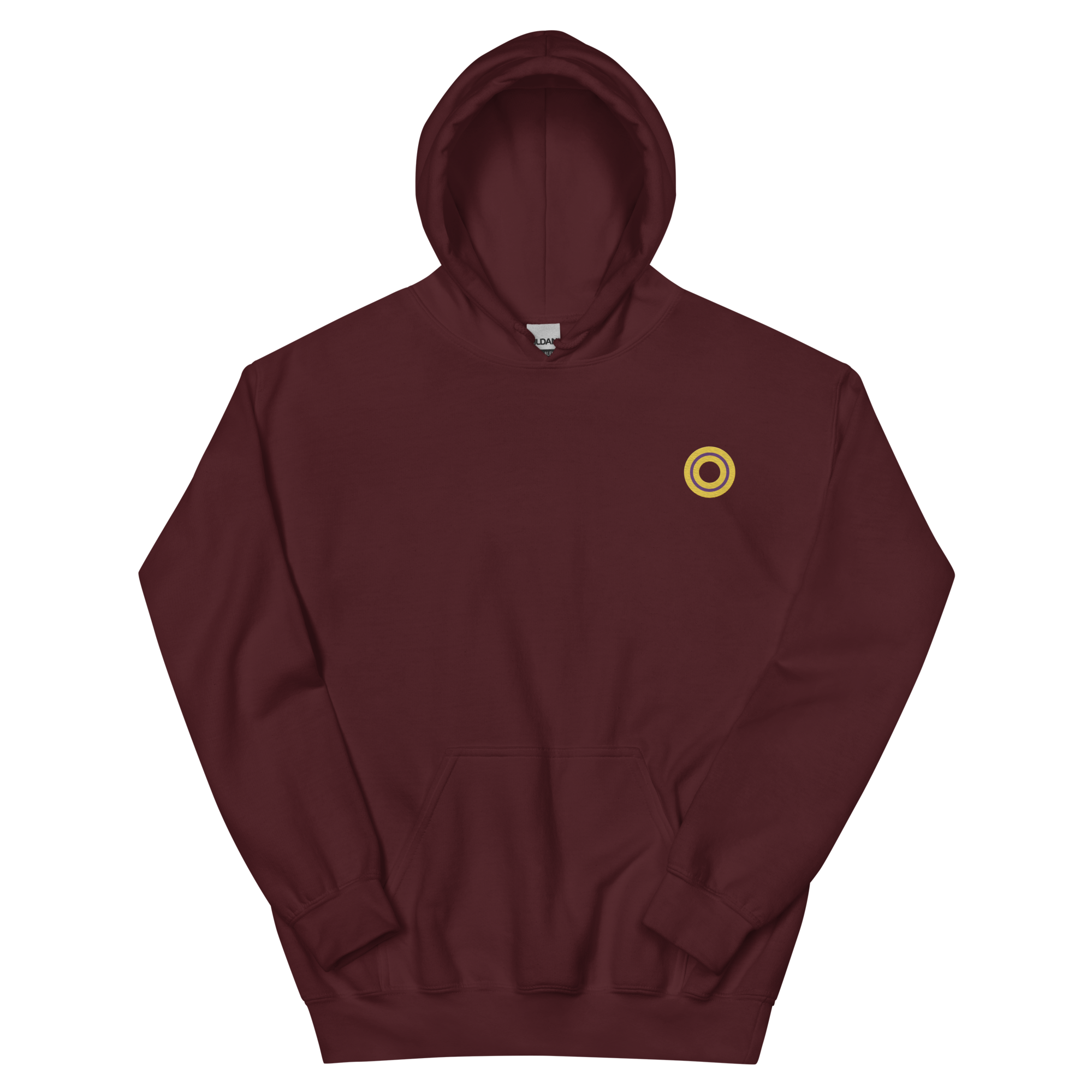 Embroidered Hoodie: Intersex Pride Ring Emblem Design