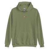 Embroidered Lesbian Hoodie: Pride Flag Horizontal Circle Design