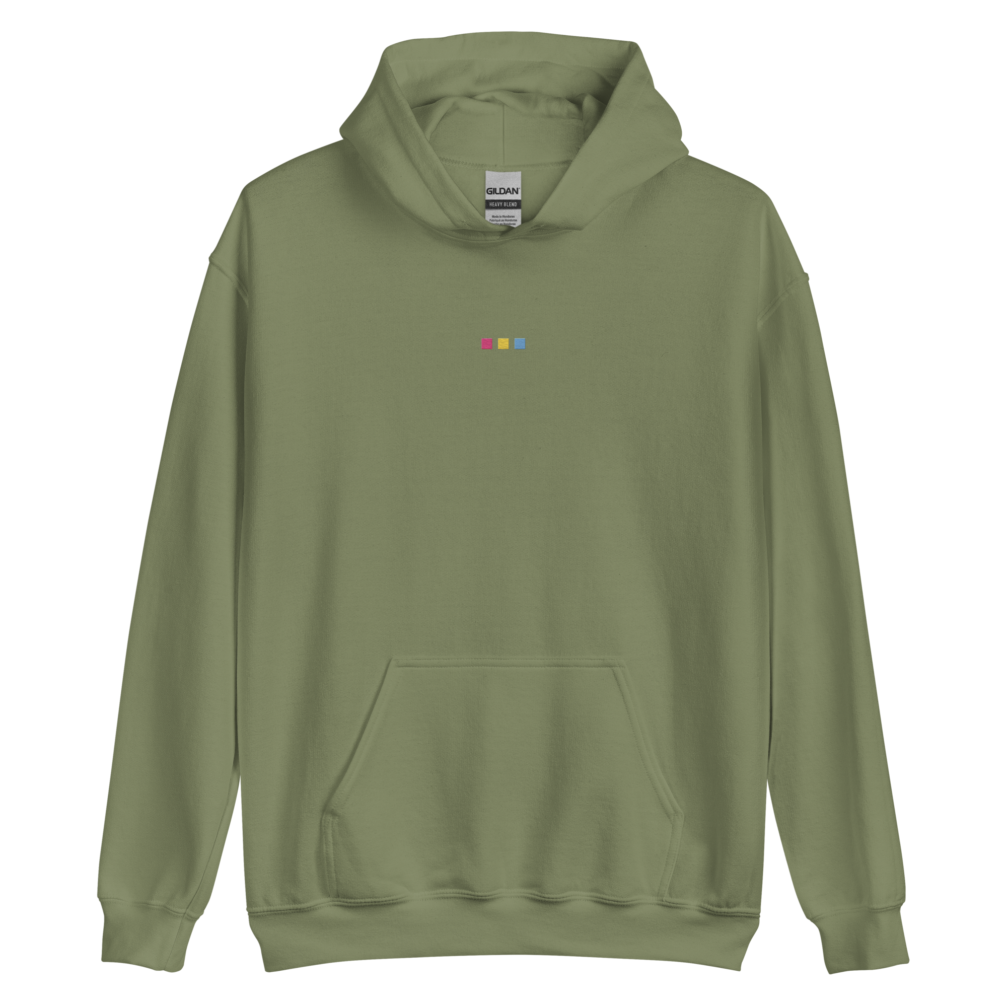Embroidered Pansexual Hoodie: Pride Flag Horizontal Square Design