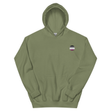 Asexual Flag Embroidered Circle Hoodie: Celebratory LGBTQ+ Pride Design