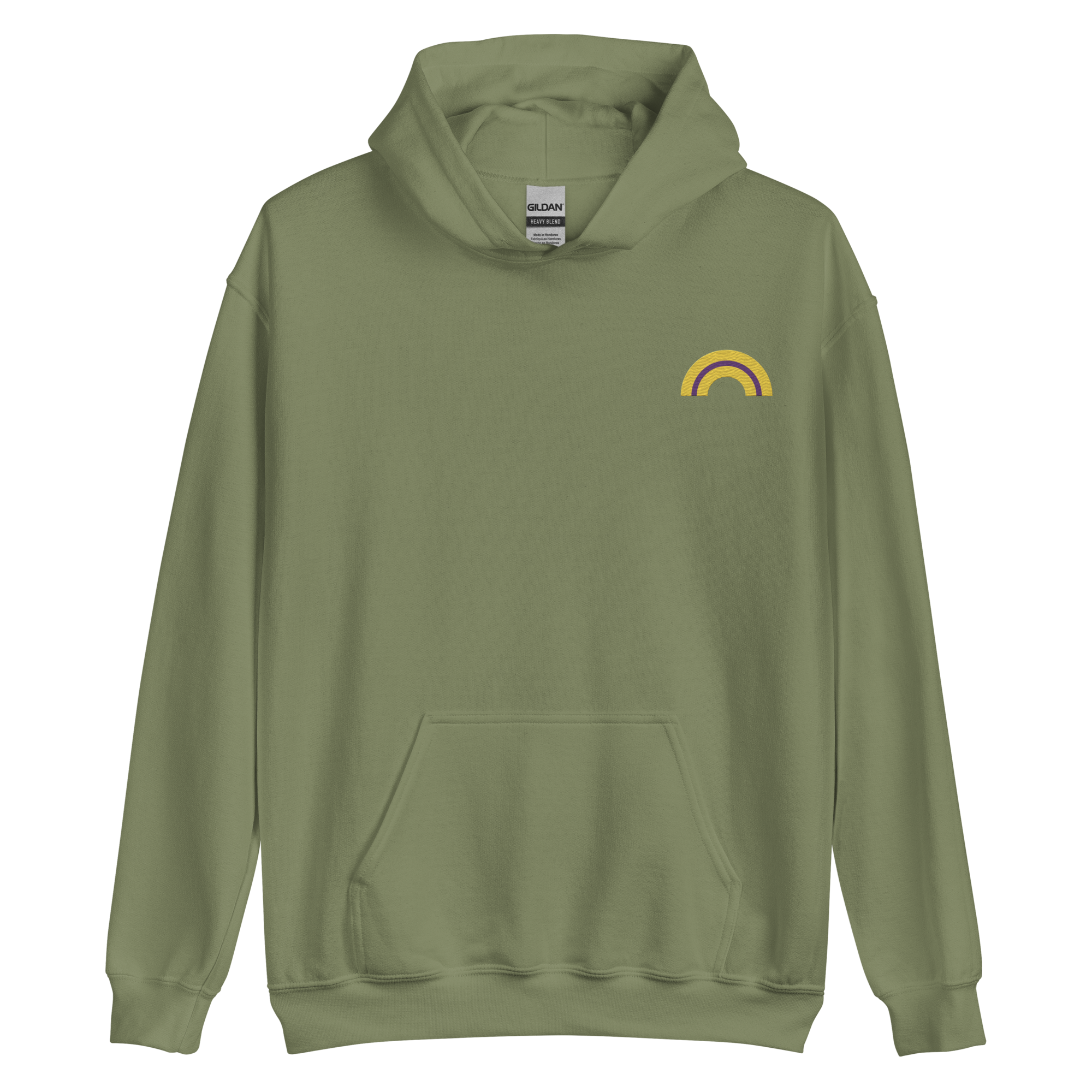 Embroidered Intersex Rainbow Hoodie: Pride Flag LGBTQ+ Design