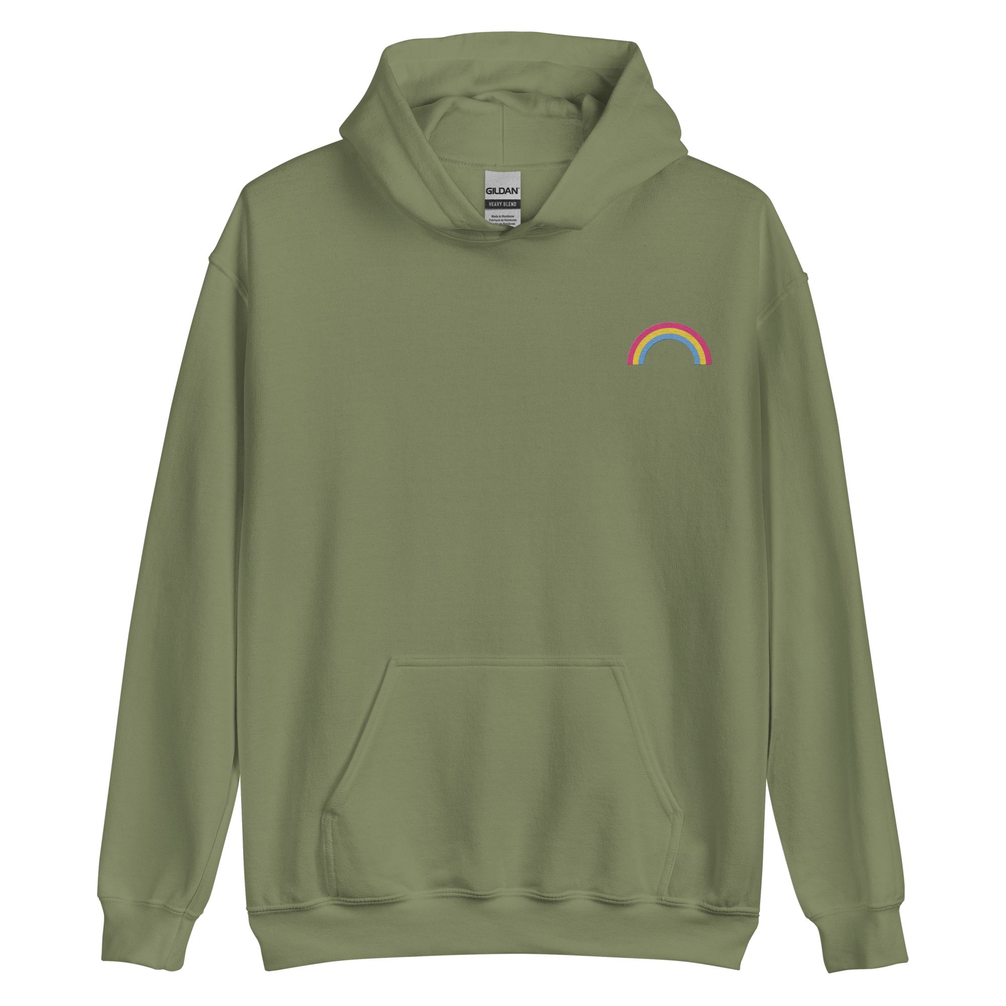 Embroidered Pansexual Rainbow Hoodie: Pride Flag LGBTQ+ Design