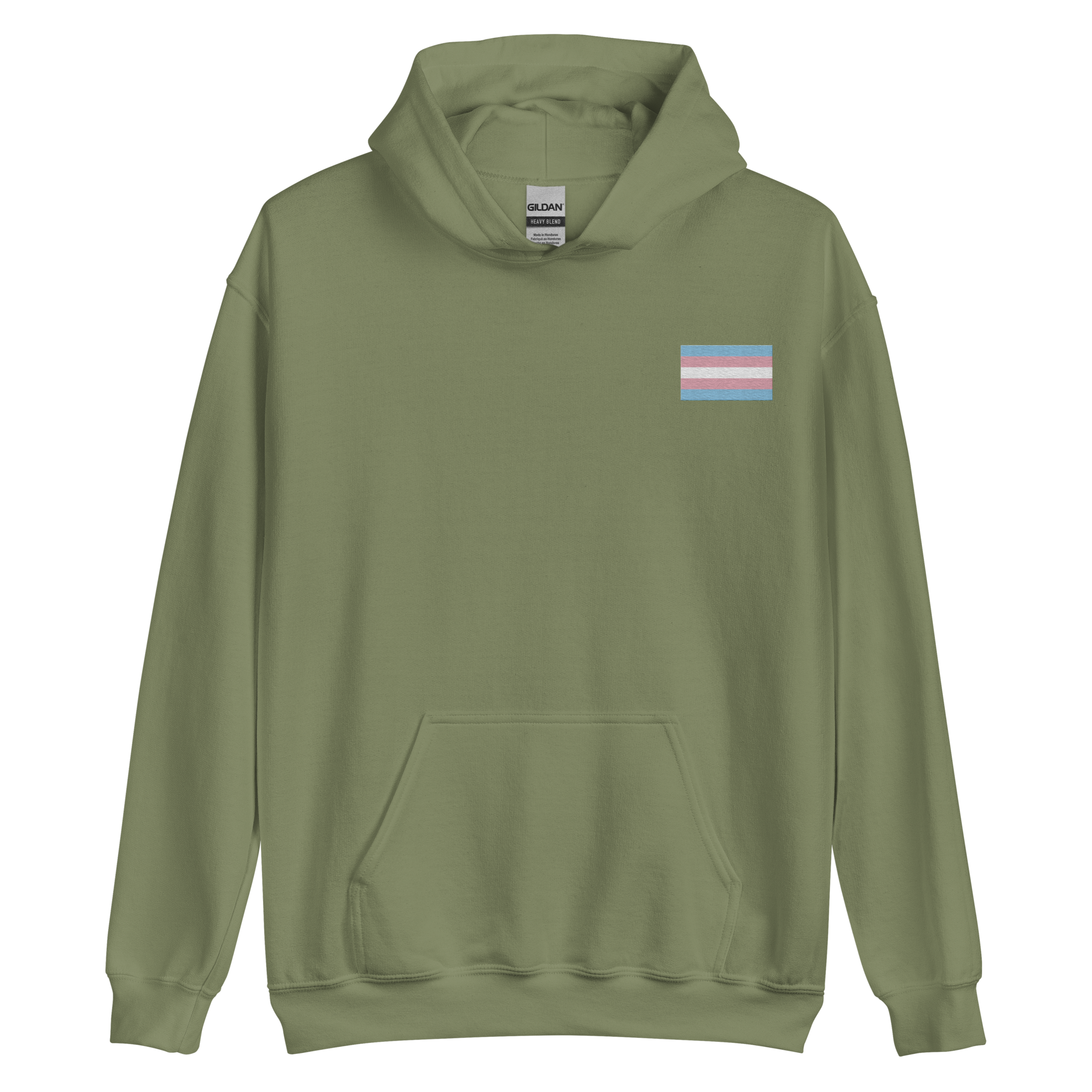 Transgender Pride Flag Embroidered Hoodie