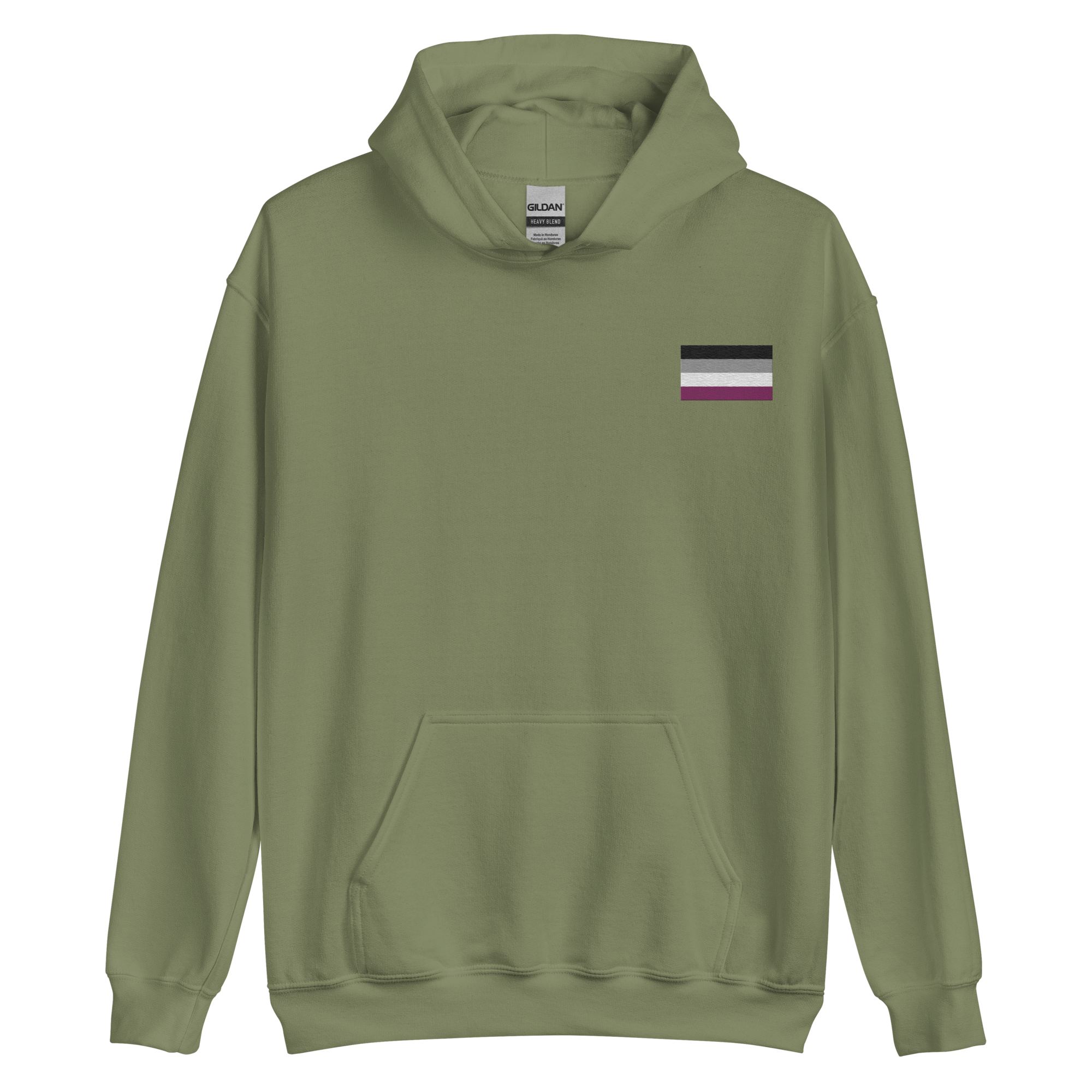Asexual Pride Flag Embroidered Hoodie