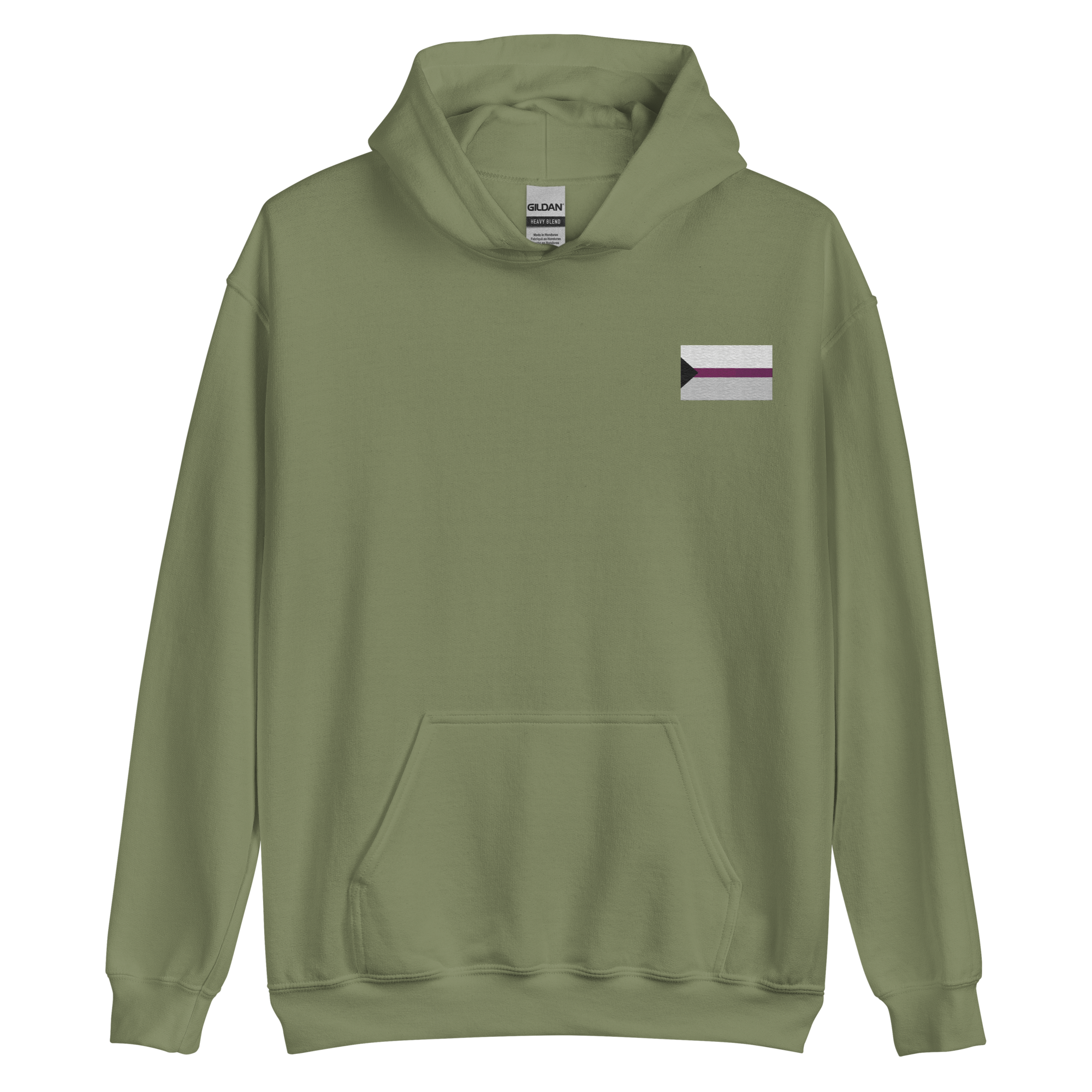 Demisexual Pride Flag Embroidered Hoodie