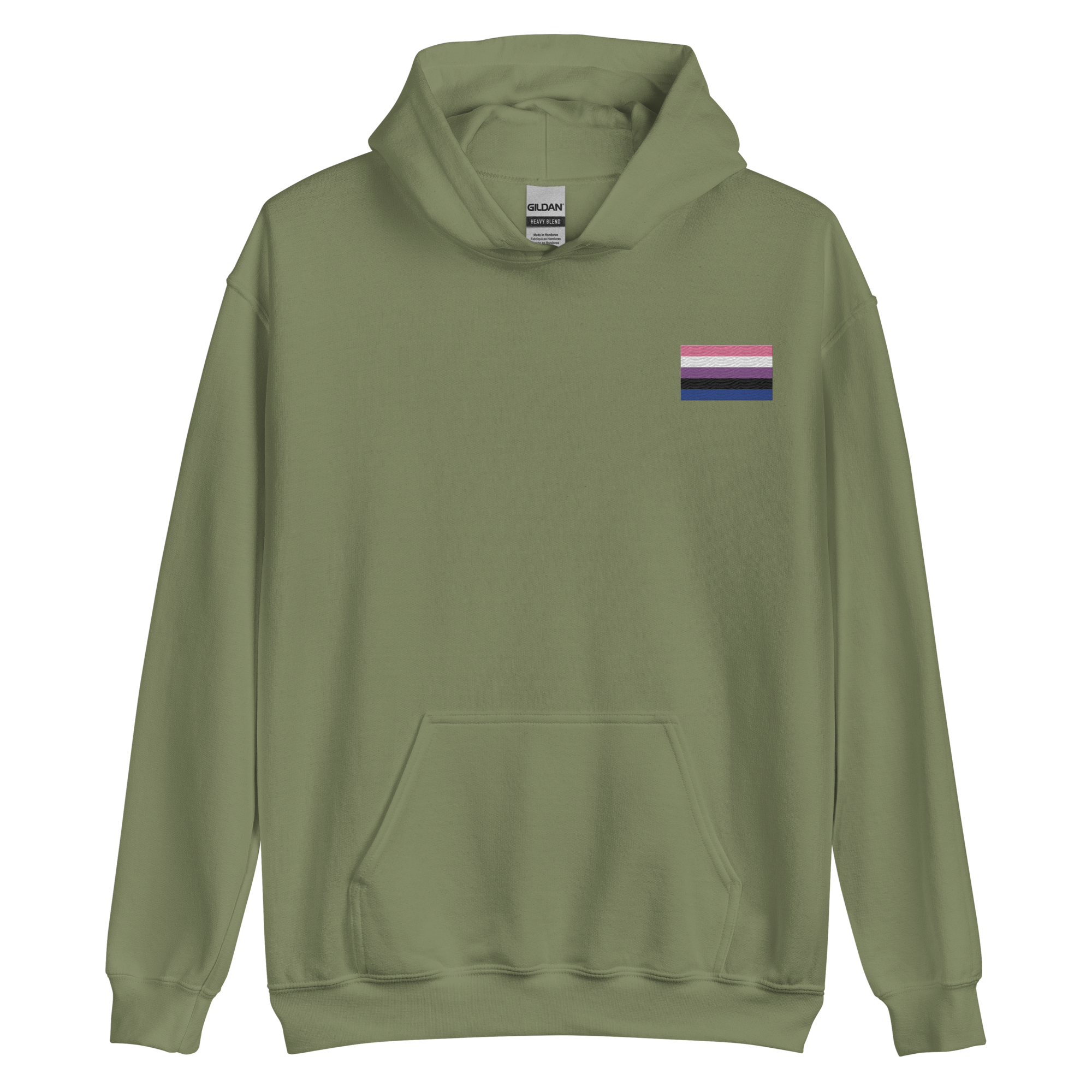 Genderfluid Pride Flag Embroidered Hoodie