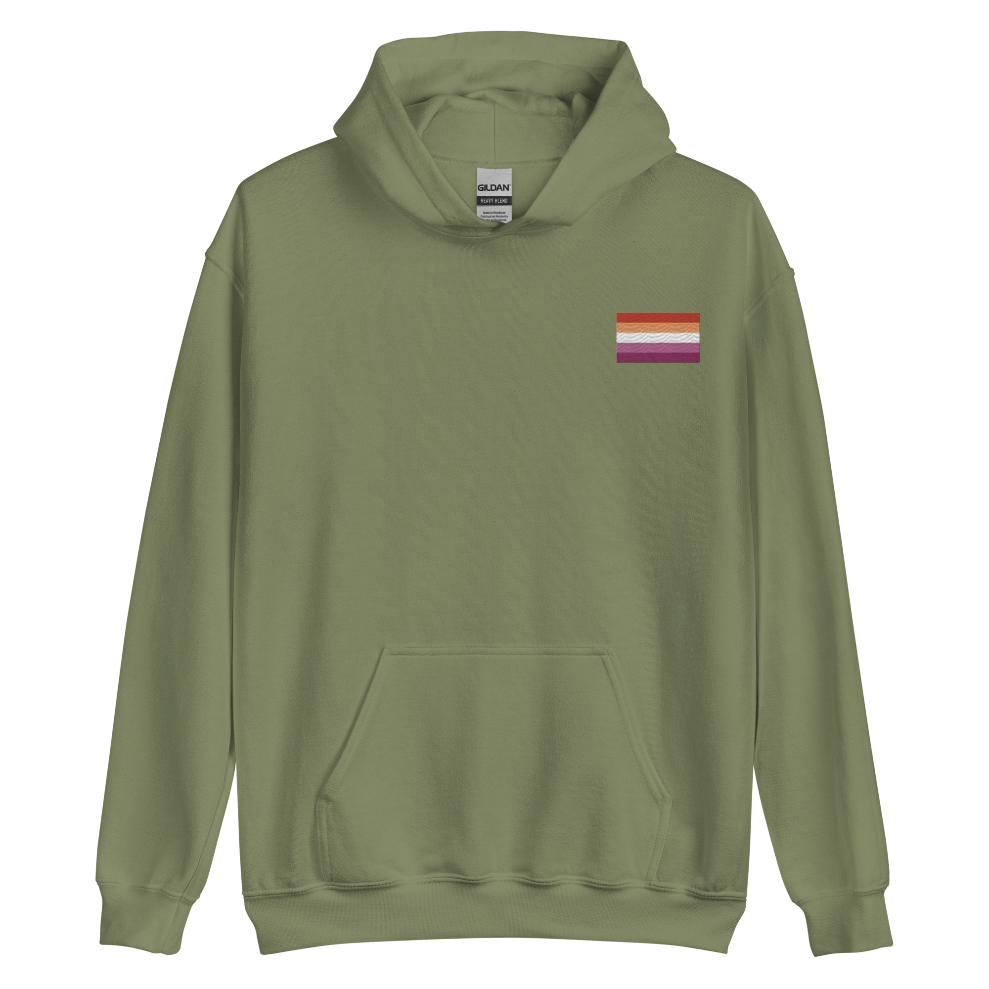 Lesbian Pride Flag Embroidered Hoodie