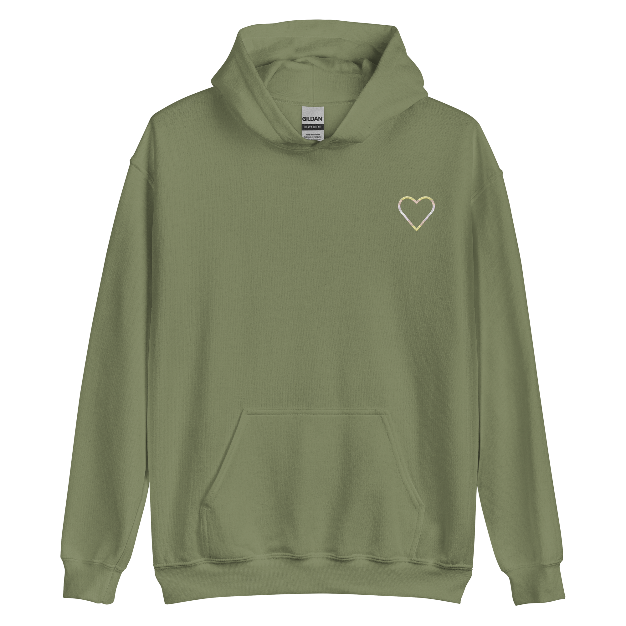 Pangender Heart Hoodie: Embroidered Pride Sweatshirt