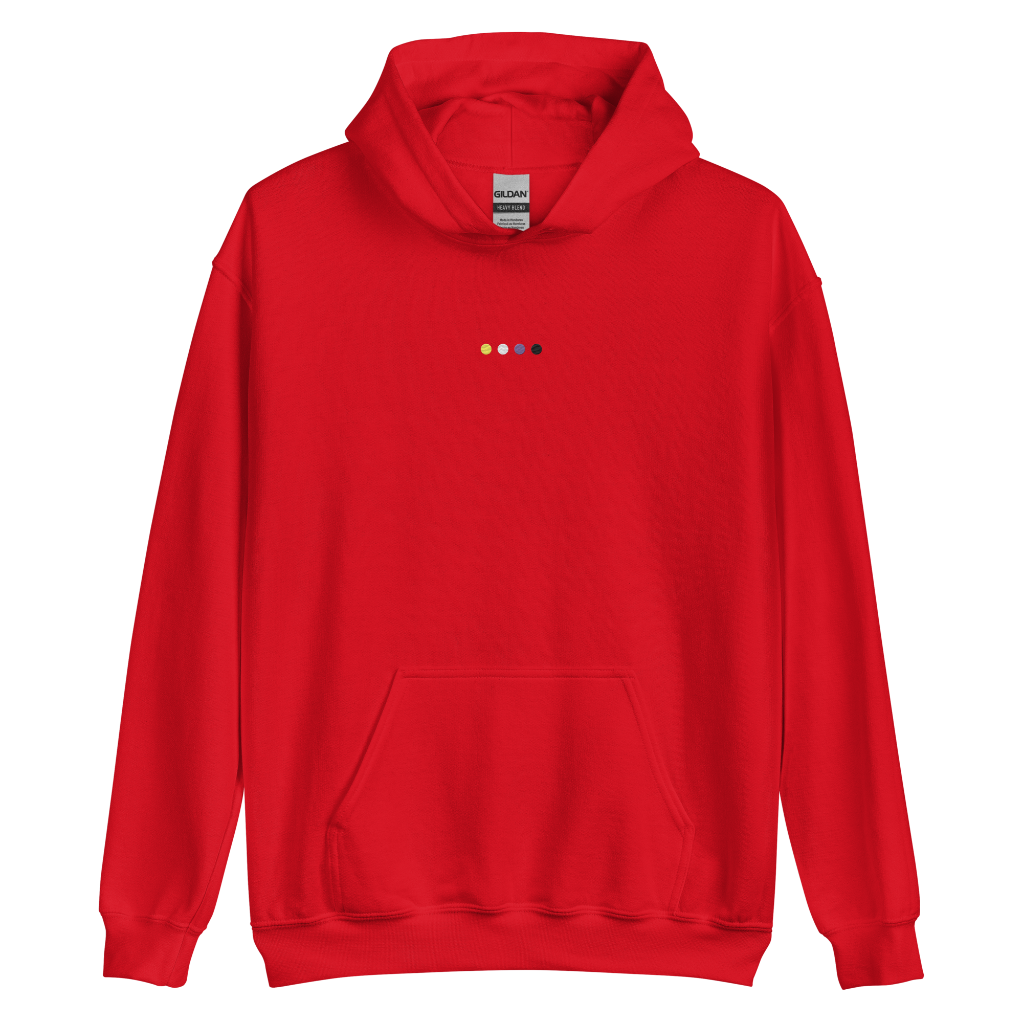 Embroidered Nonbinary Hoodie: Pride Flag Horizontal Circle Design