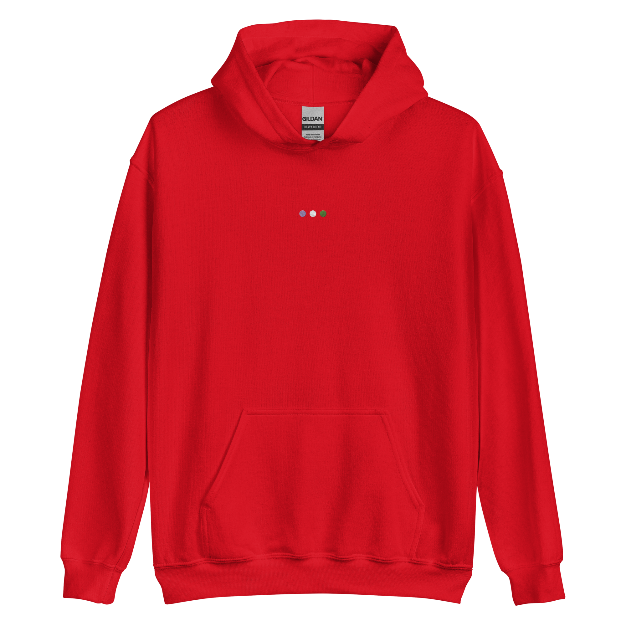 Embroidered Genderqueer Hoodie: Pride Flag Horizontal Circle Design