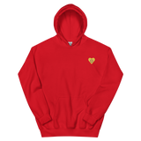 Intersex Flag Embroidered Heart Hoodie: Celebratory LGBTQ+ Pride Design