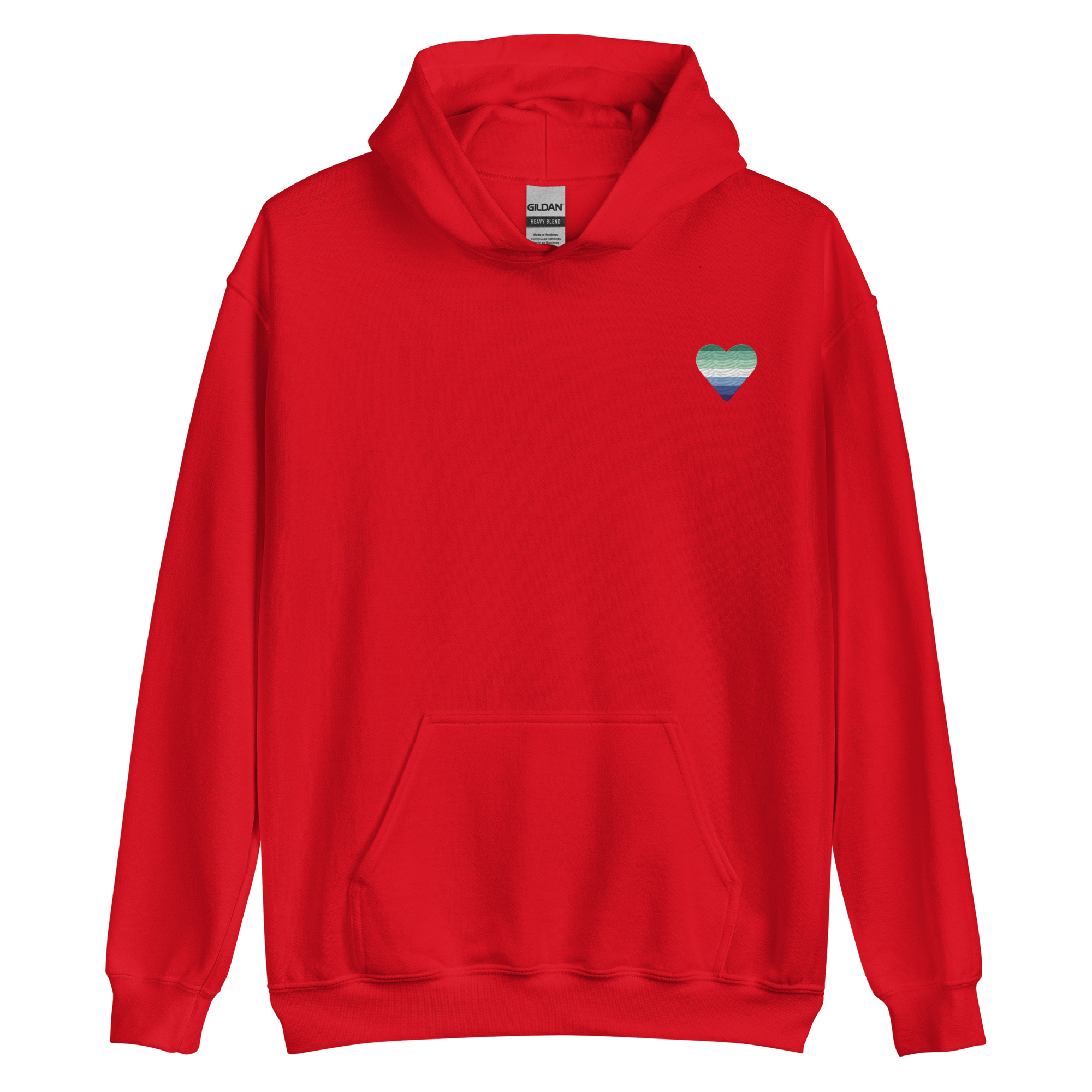 Gay Pride Flag Embroidered Heart Hoodie: Celebratory LGBTQ+ Pride Design