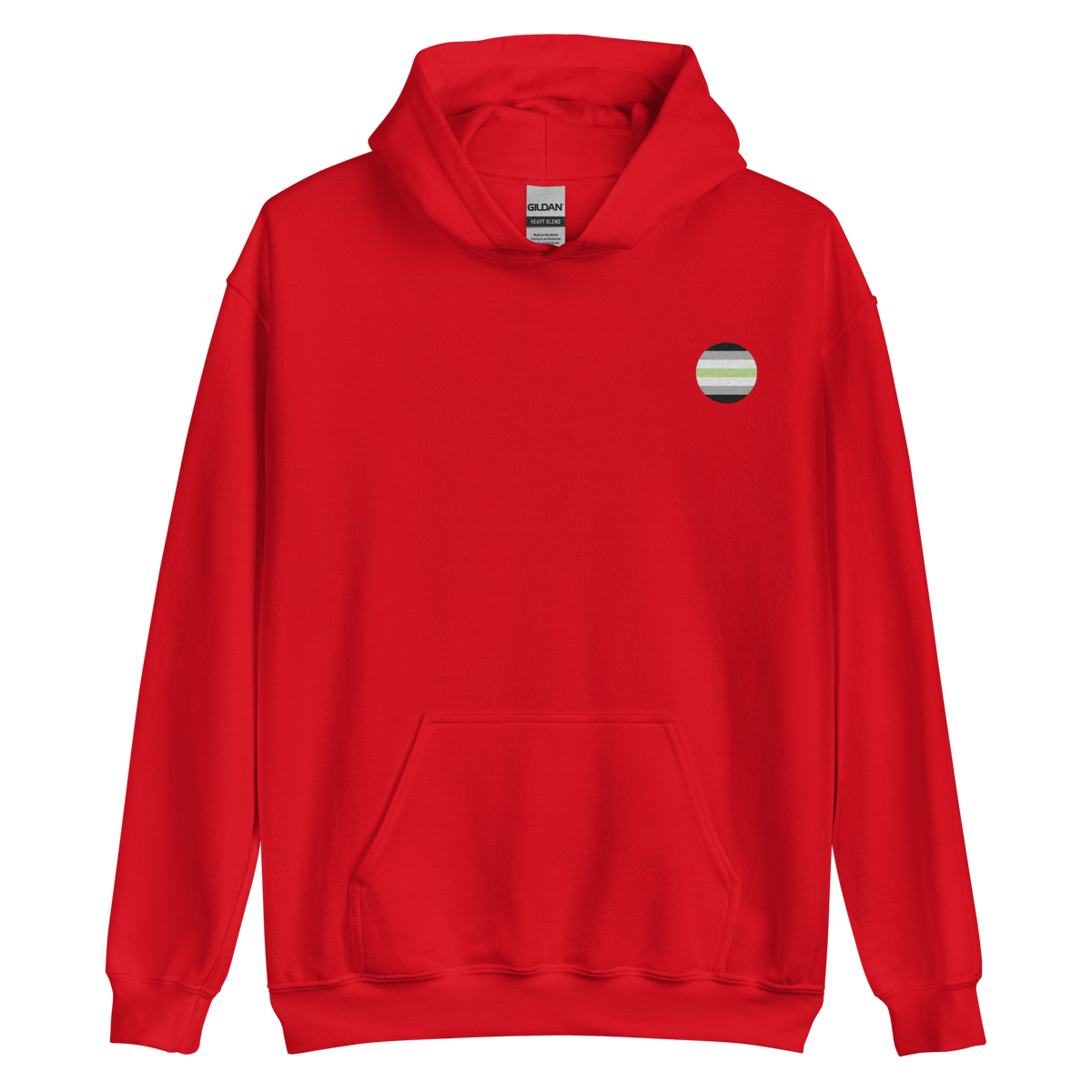 Agender Flag Embroidered Circle Hoodie: Celebratory LGBTQ+ Pride Design