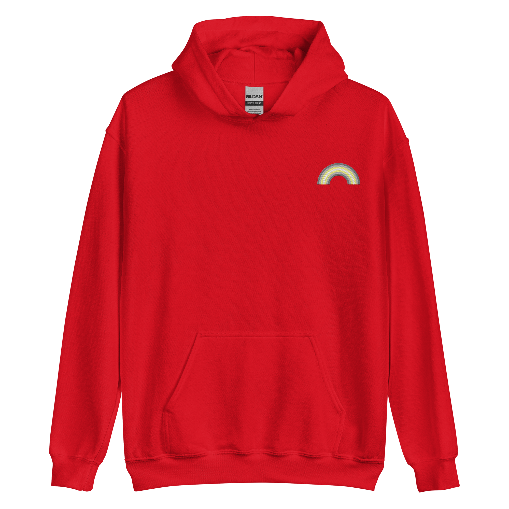 Embroidered Demigender Rainbow Hoodie: Pride Flag LGBTQ+ Design