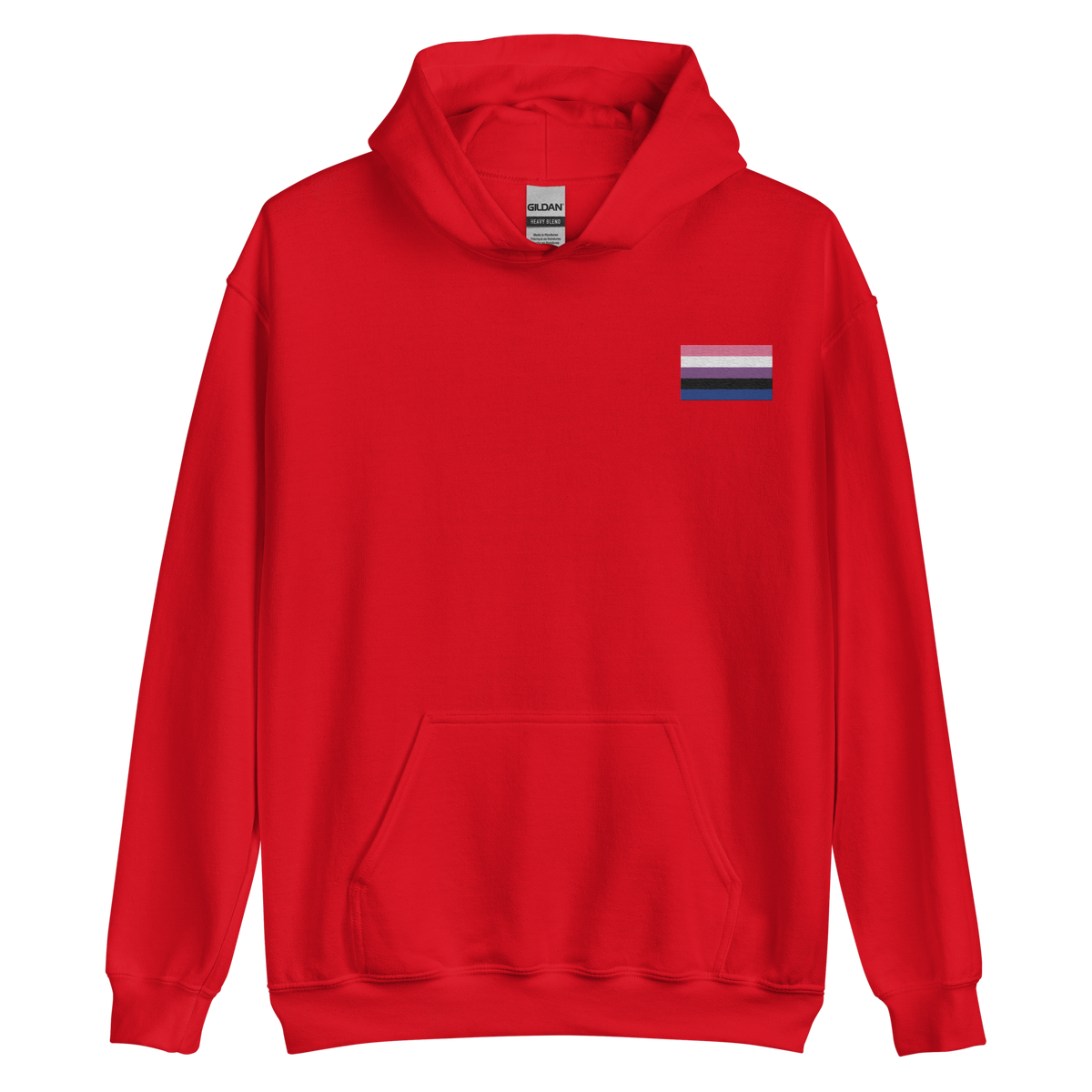 Genderfluid Pride Flag Embroidered Hoodie